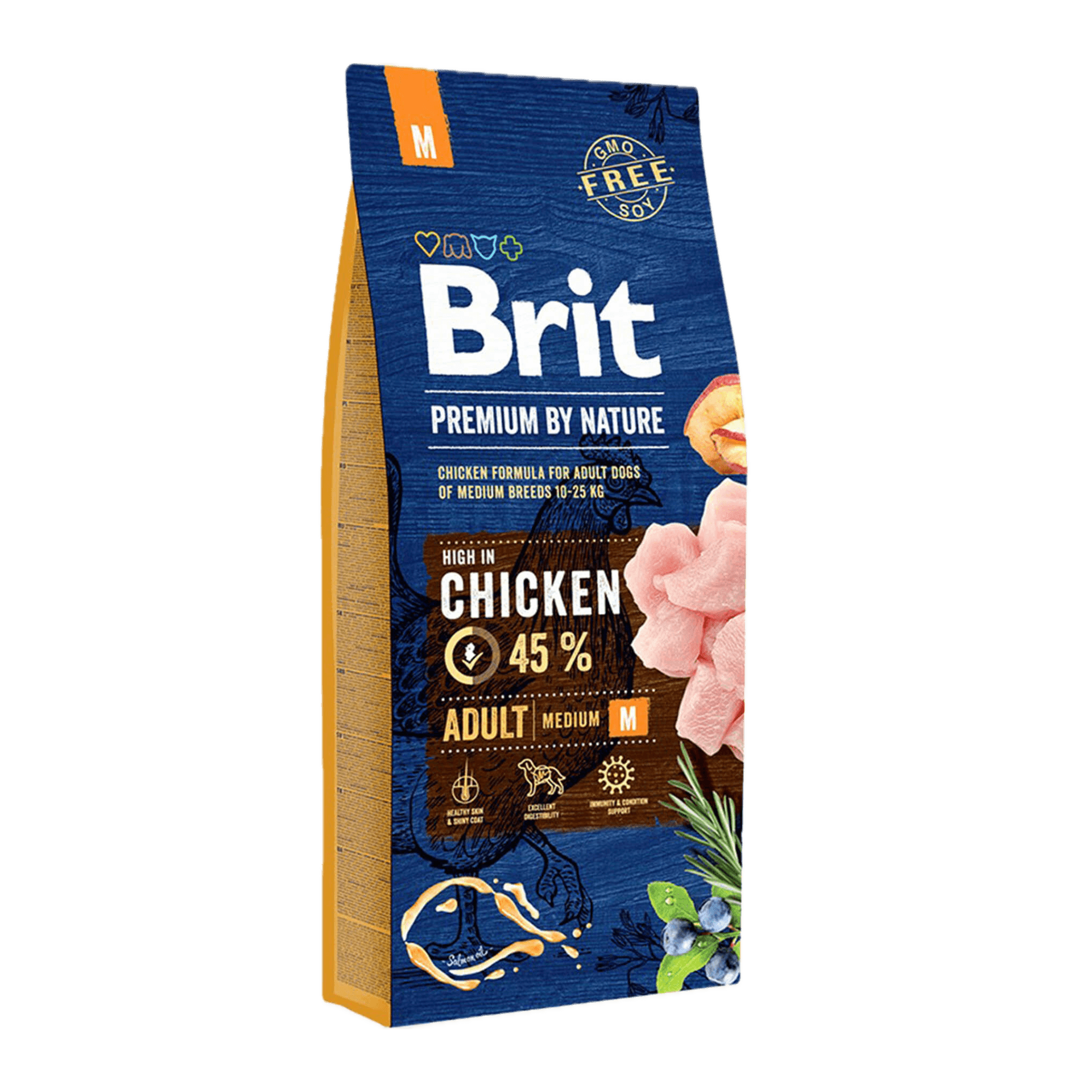 Brit Premium Nature Tavuklu Orta Irk Yetişkin Köpek Maması 15 kg