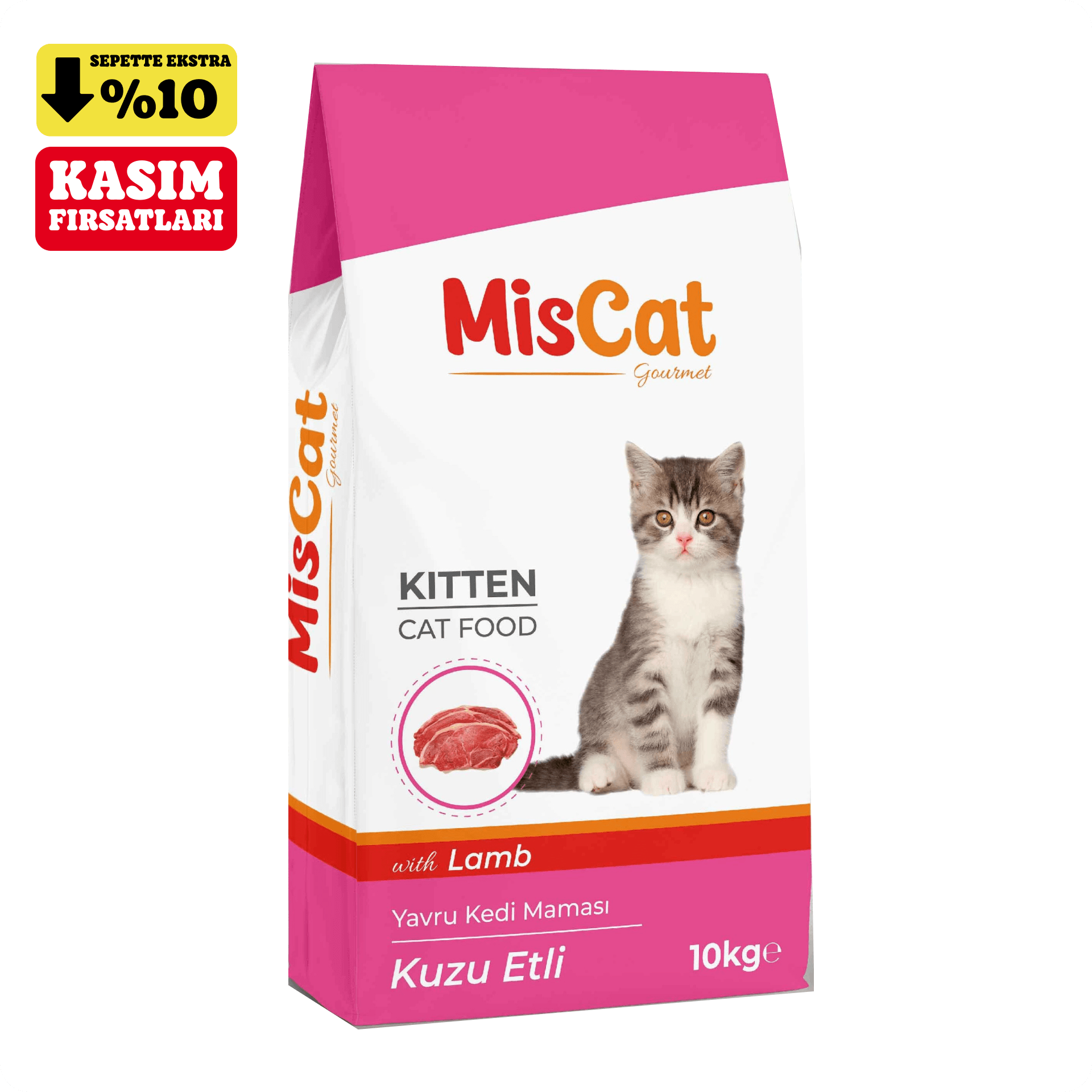 MisCat Kuzu Etli Yavru Kedi Maması 10 kg 