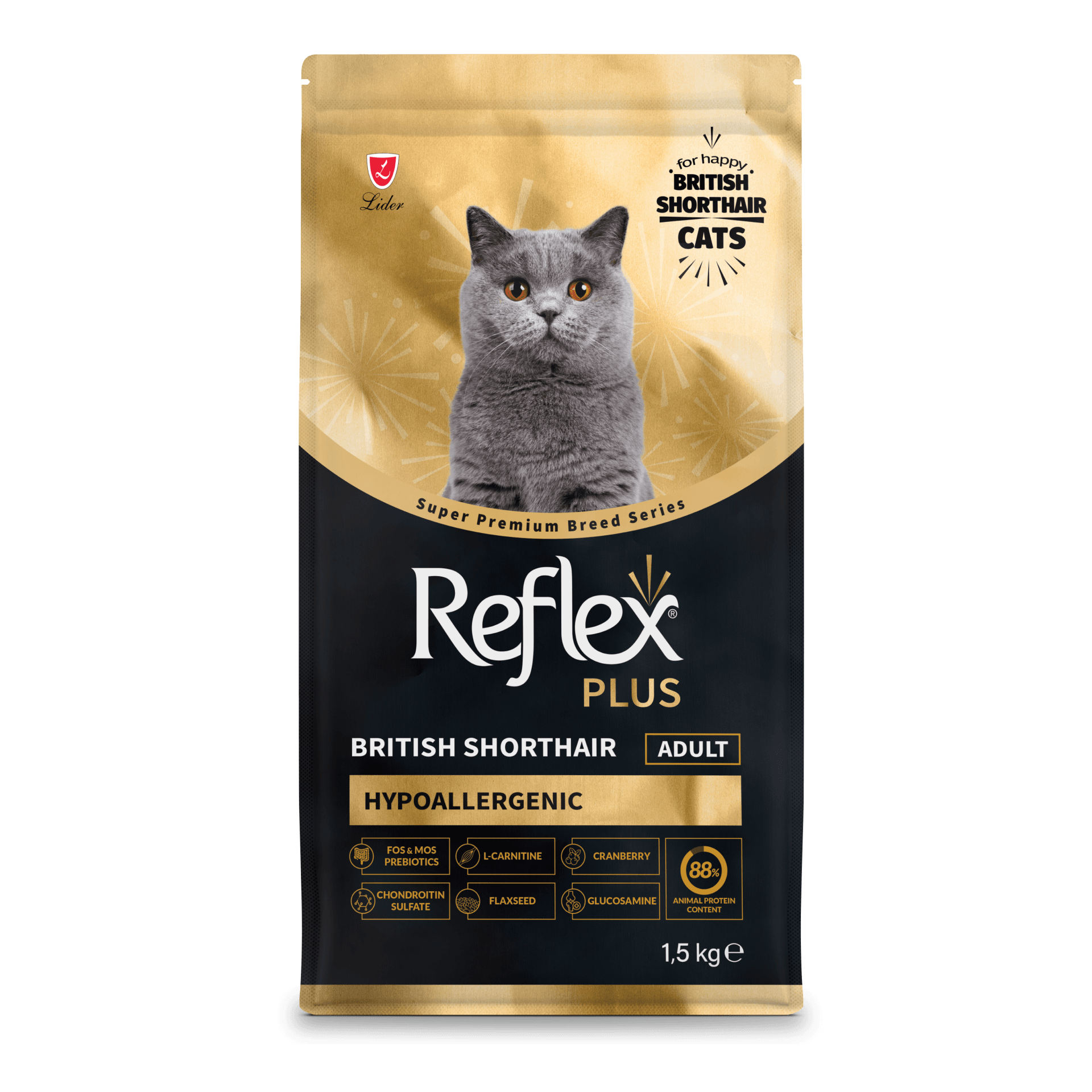 Reflex Plus British Shorthair Yetişkin Kedi Maması 1.5 kg