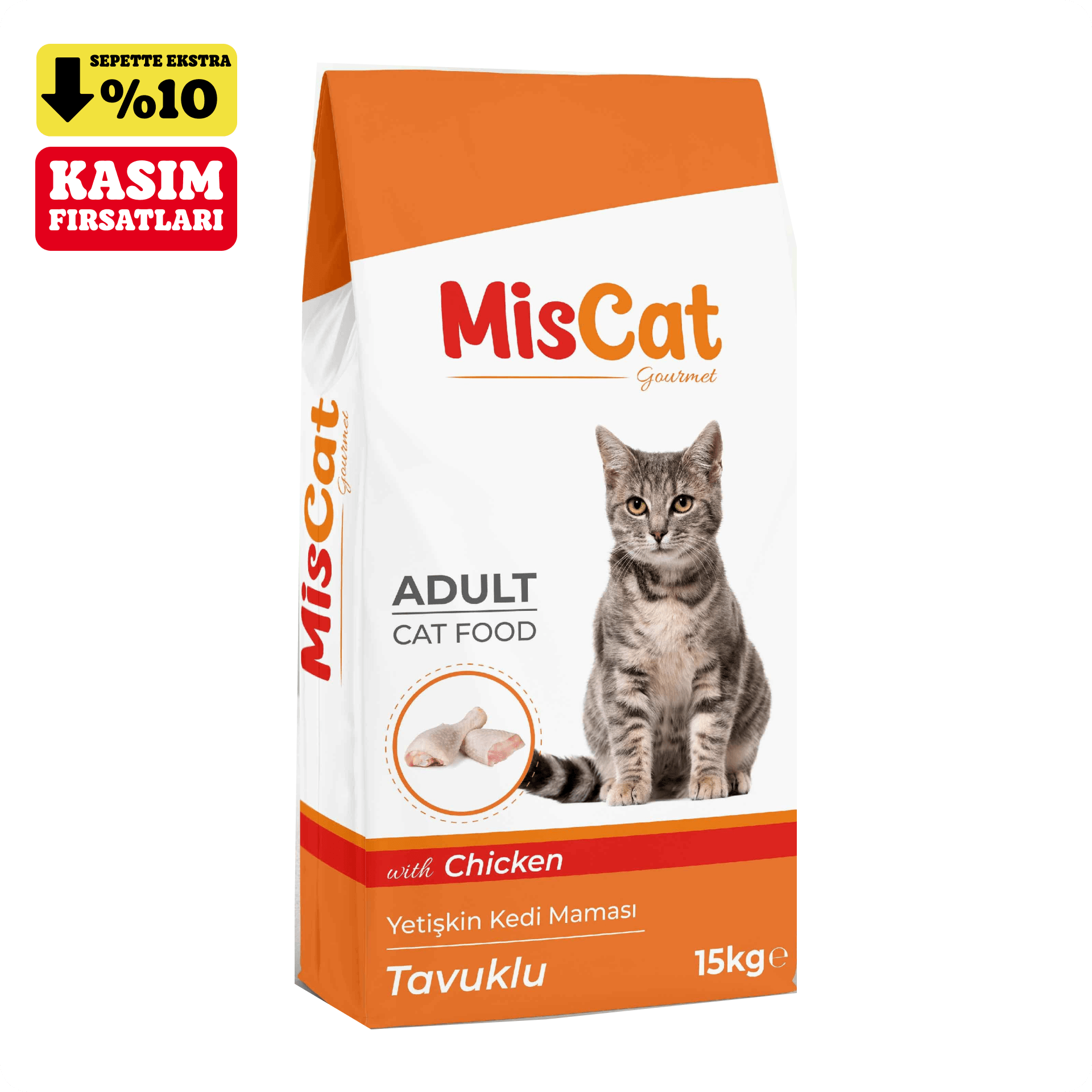 MisCat Tavuk Etli Yetişkin Kedi Maması 15 kg