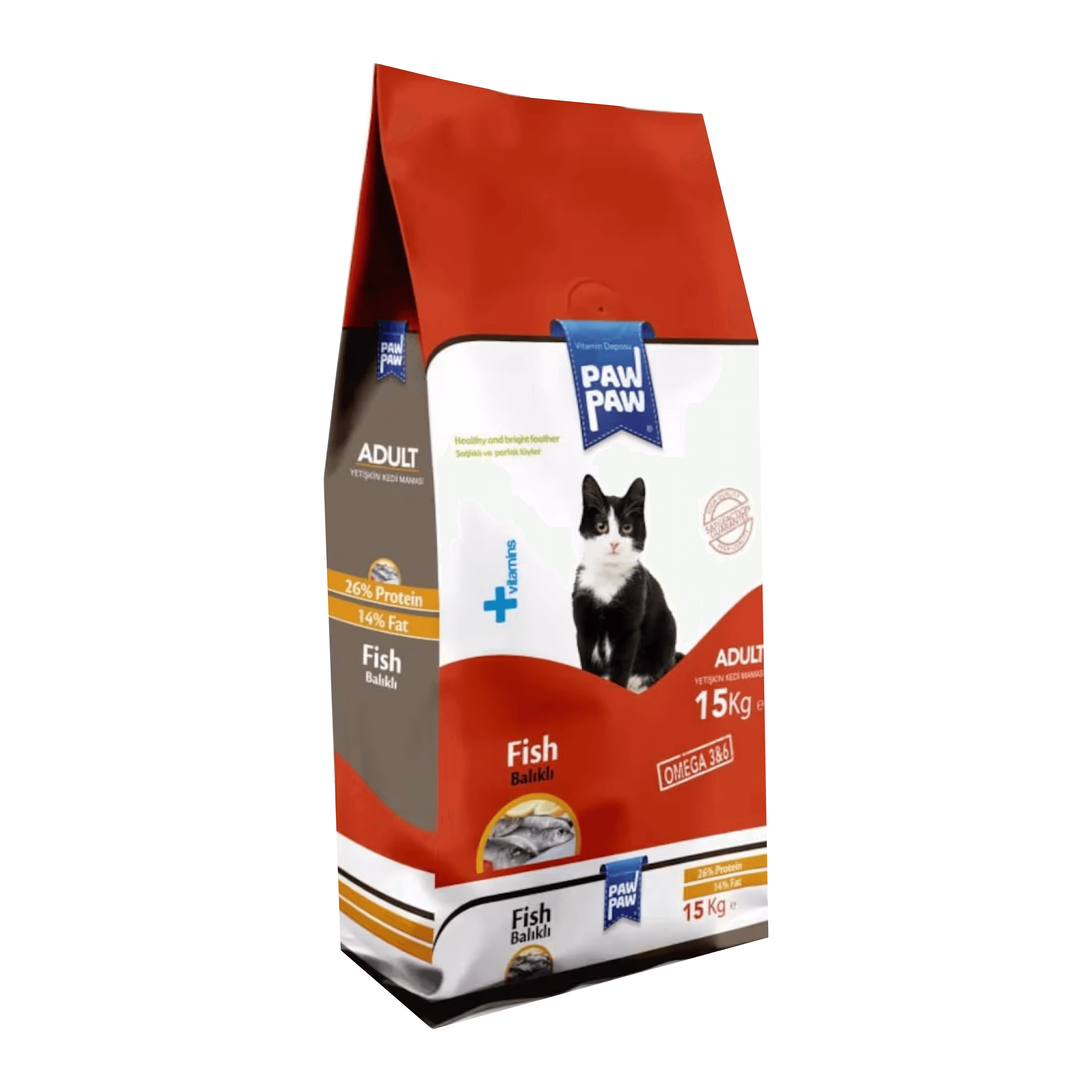 Paw Paw Balıklı Yetişkin Kedi Maması 15 kg