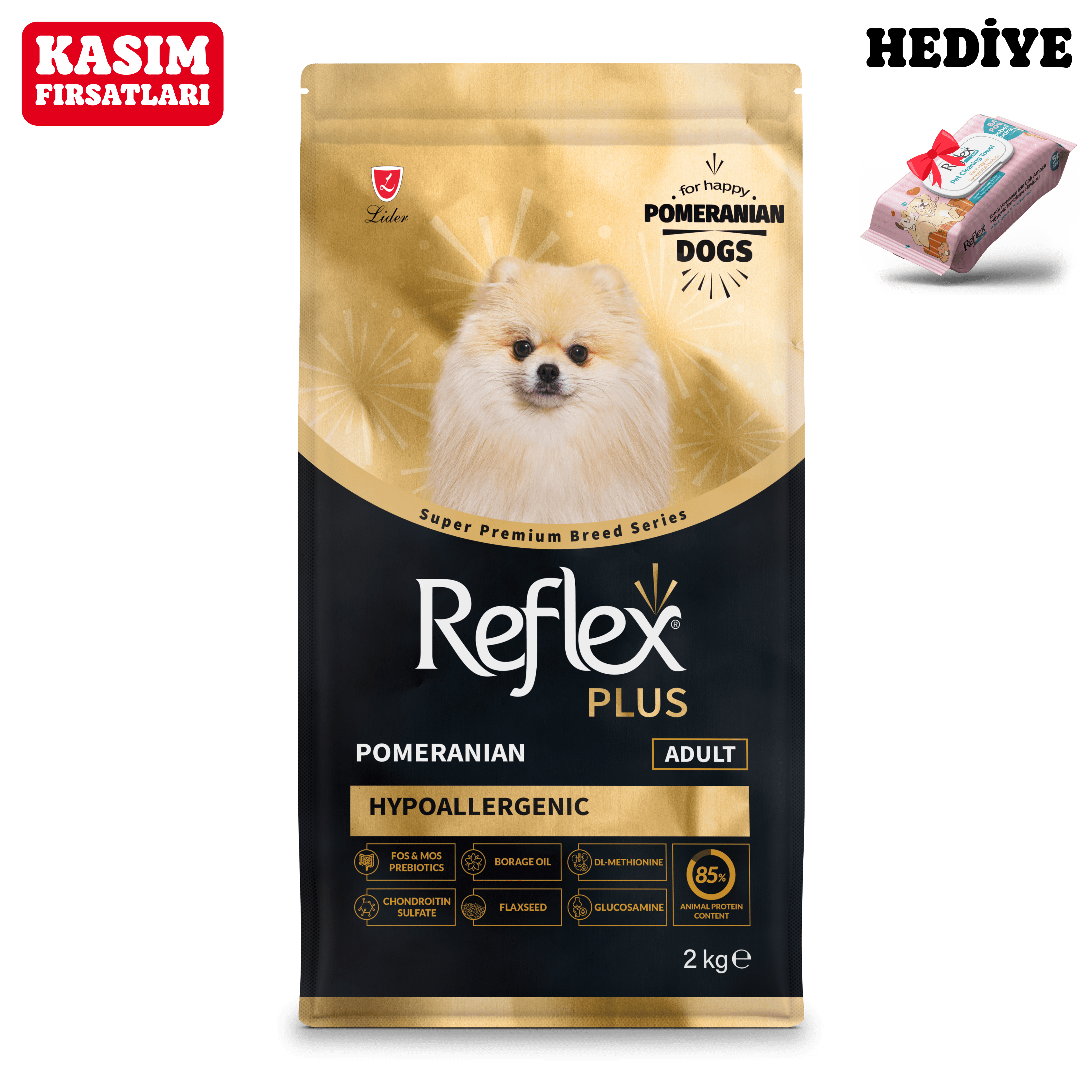 Reflex Plus Pomeranian Yetişkin Köpek Maması 2 kg