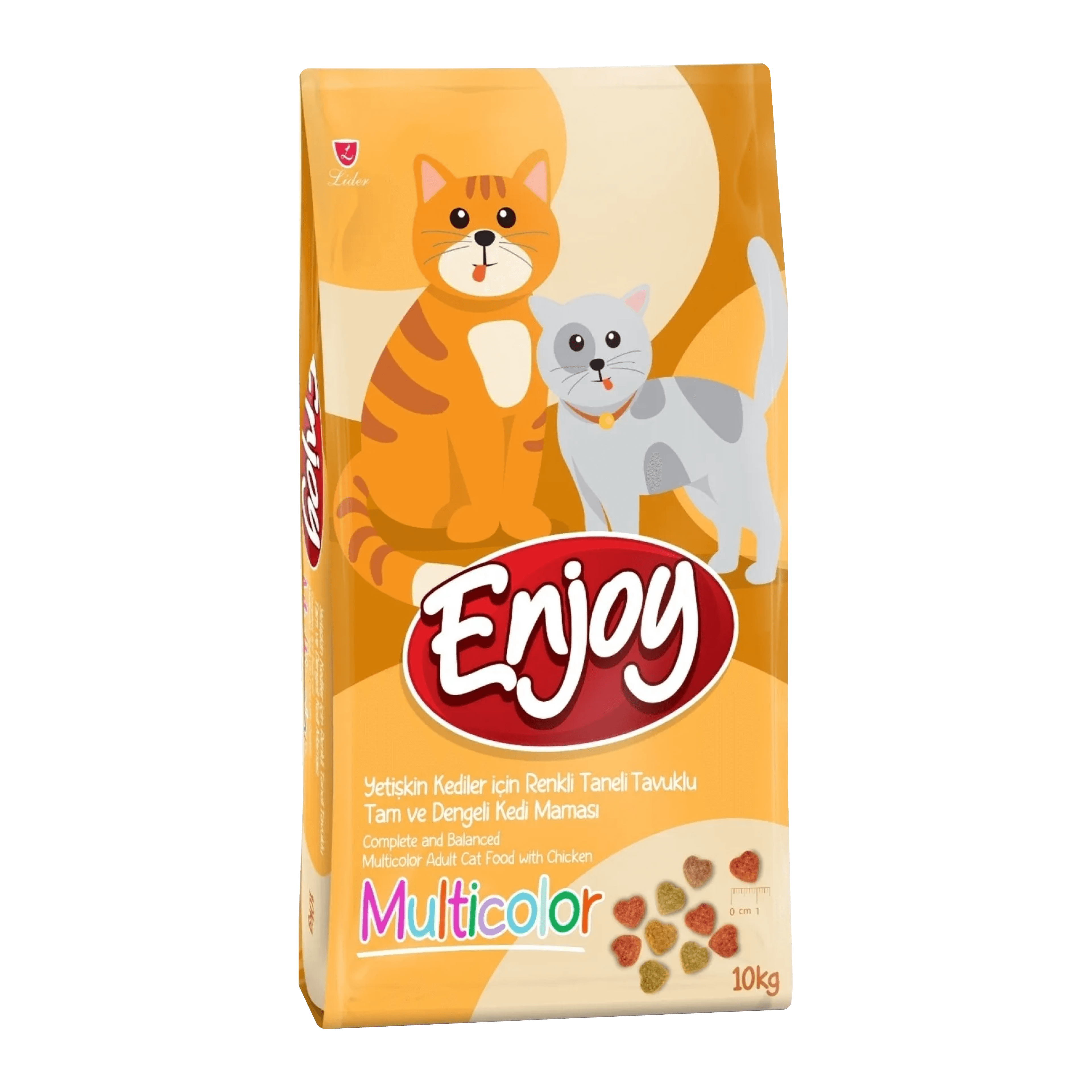 Enjoy Multicolor Tavuklu Yetişkin Kedi Maması 10 kg