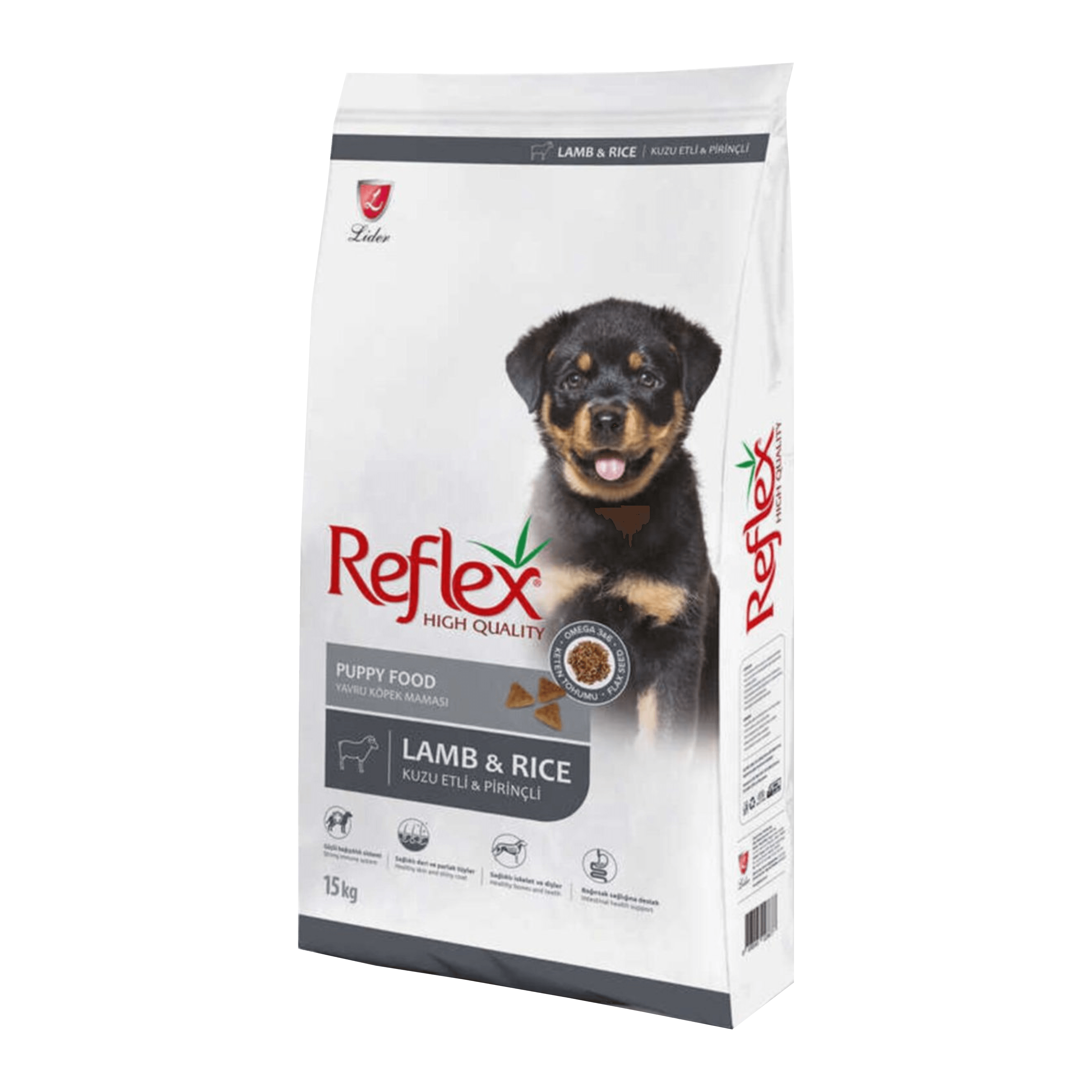 Reflex Kuzu Etli ve Pirinçli Yavru Köpek Maması 15 kg