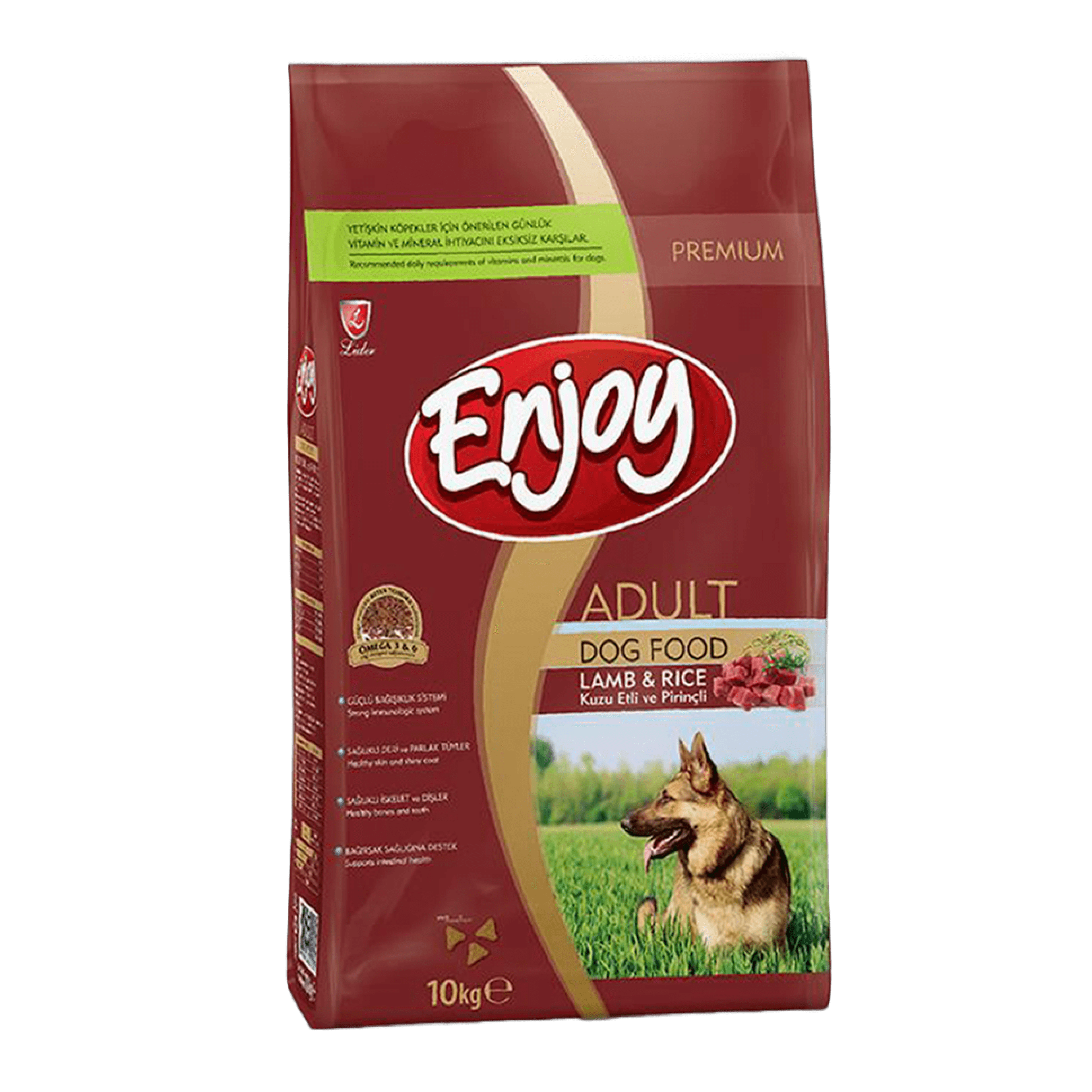 Enjoy Kuzu Etli Ve Pirinçli Yetişkin Köpek Maması 10 kg