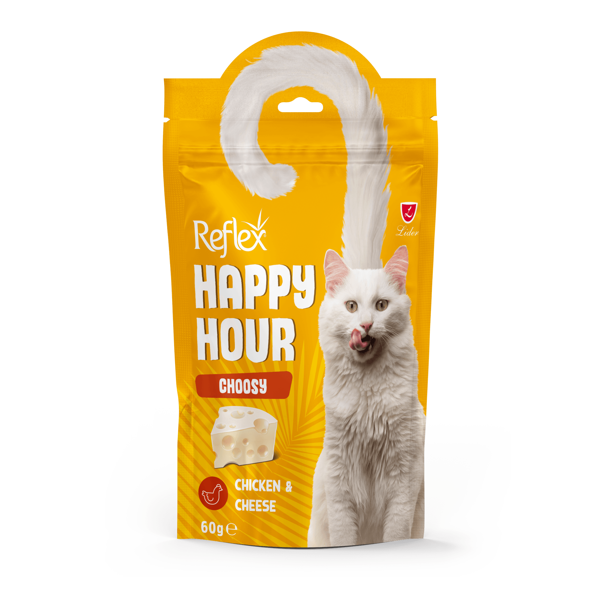 Reflex Happy Hour Seçici Kediler için Tavuklu ve Peynirli Kedi Ödül Maması 60 gr