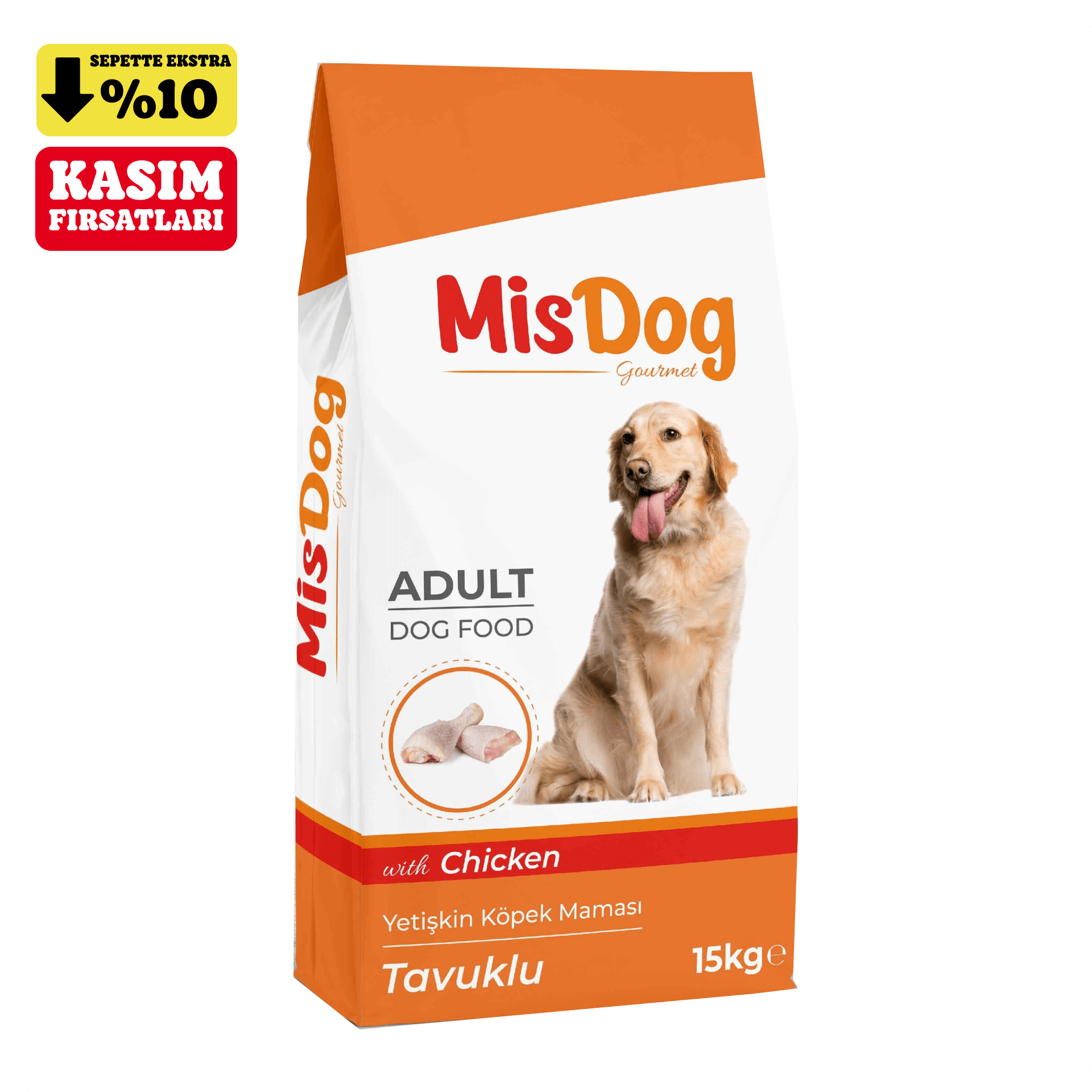 MisDog Tavuk Etli Yetişkin Köpek Maması 15 kg