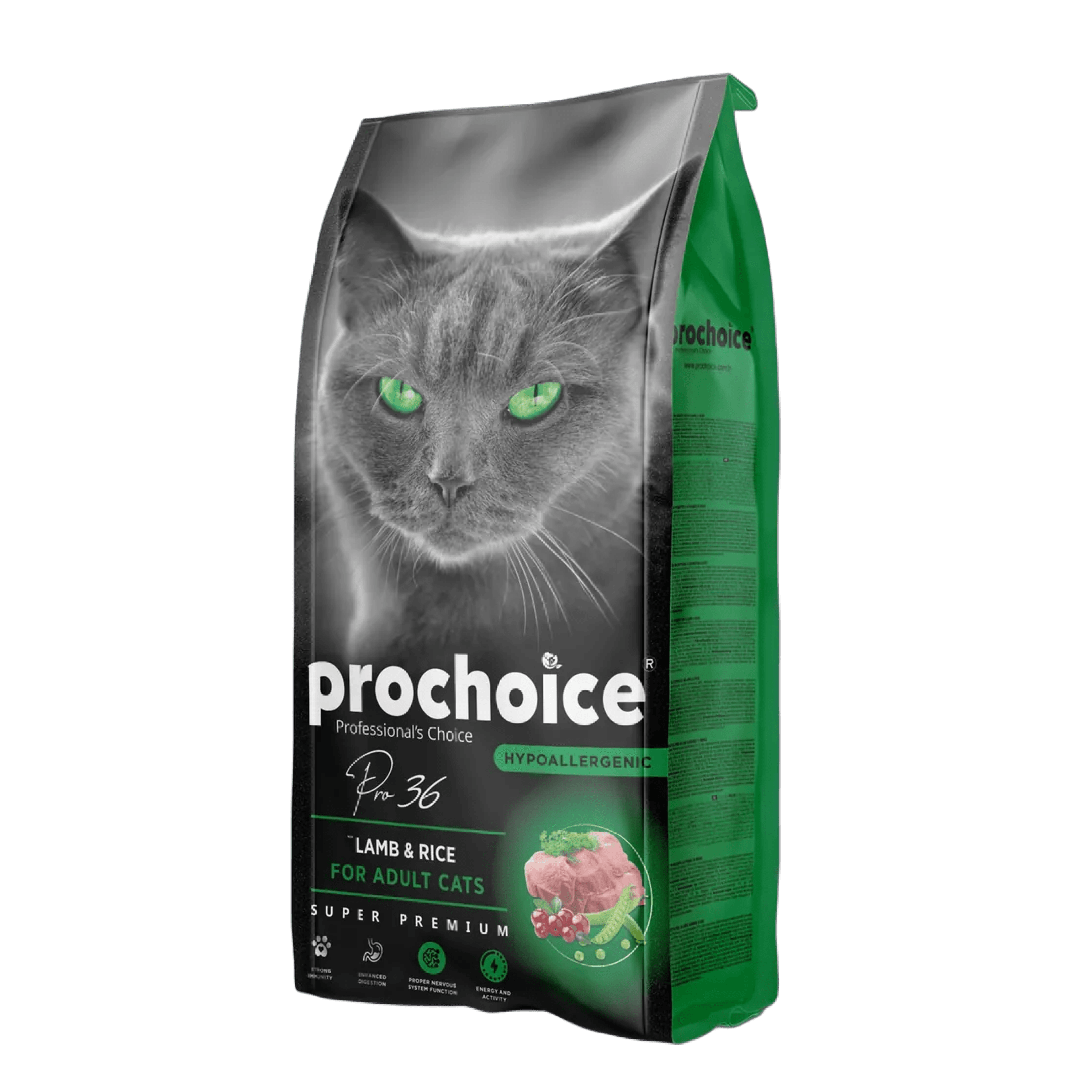 ProChoice 36 Kuzulu ve Pirinçli Düşük Tahıllı Yetişkin Kedi Maması 2 kg