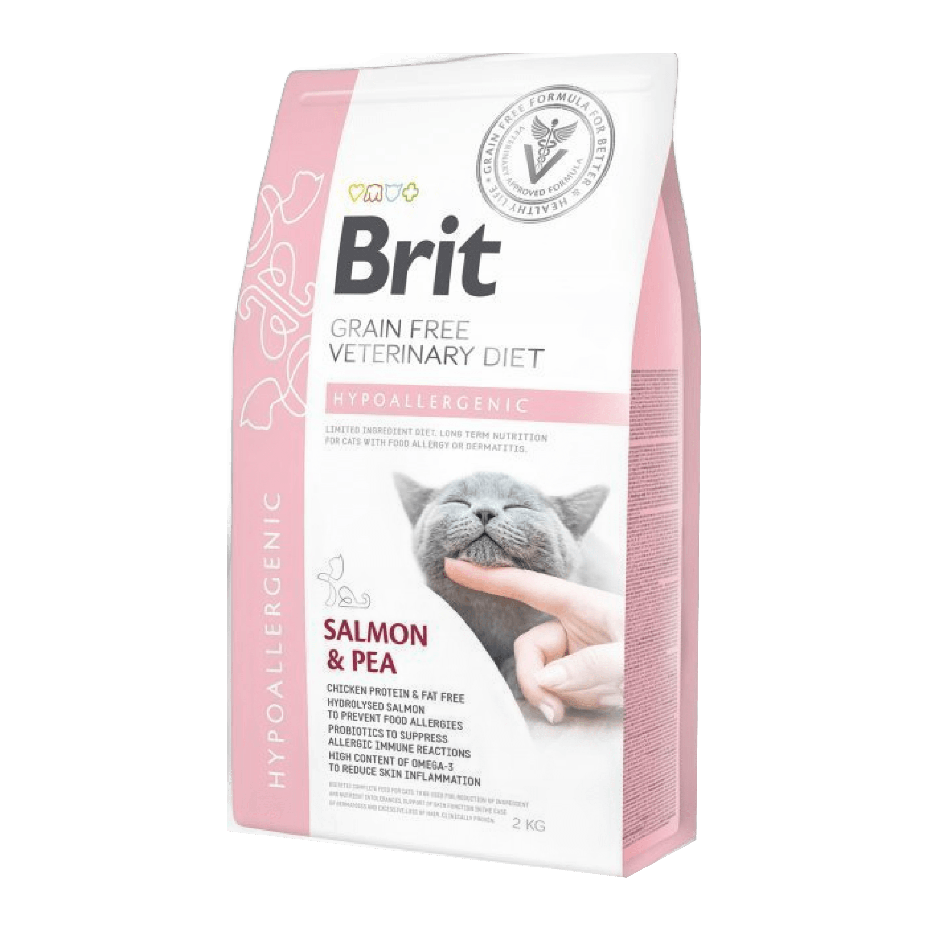 Brit Veterinary Diet Hypo-Allergenic Cilt Sağlığı Destekleyici Tahılsız Kedi Maması 2 kg