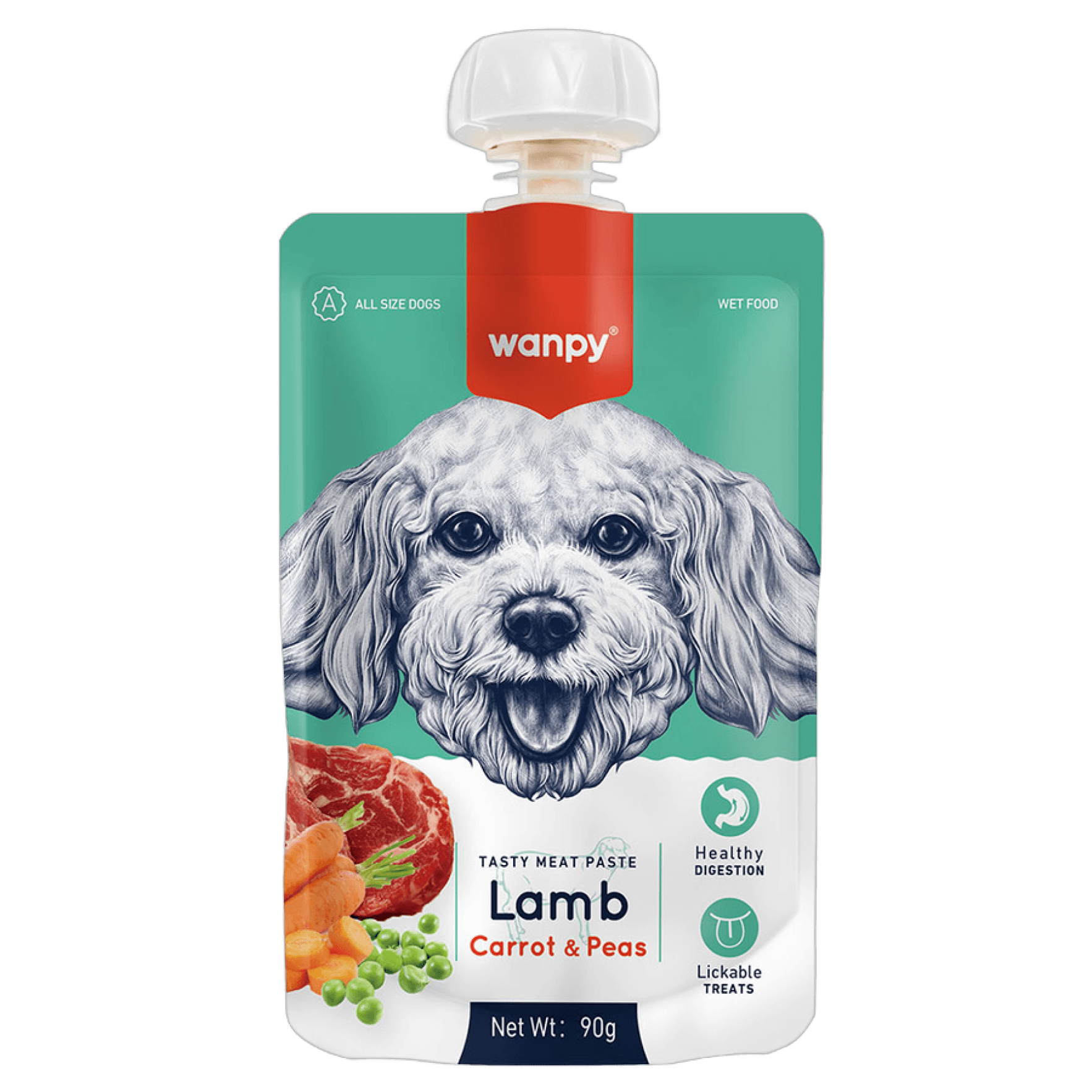 Wanpy Kuzulu ve Havuçlu Ezme Köpek Ödül Maması 90 gr