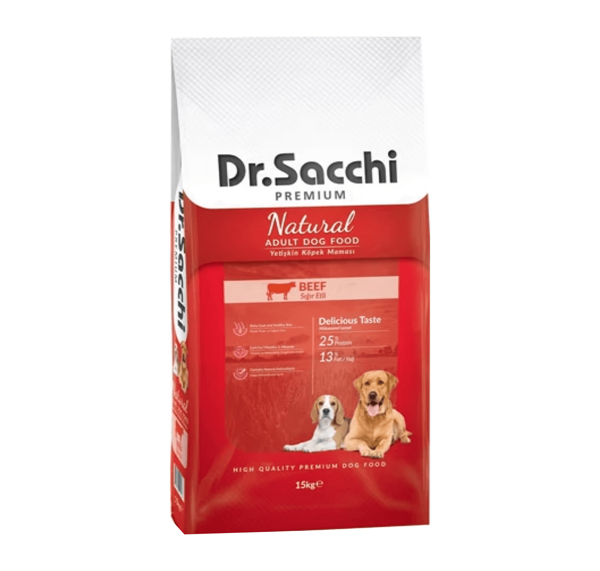 Dr. Sacchi Premium Natural Beef Yetişkin Köpek Maması 15 kg