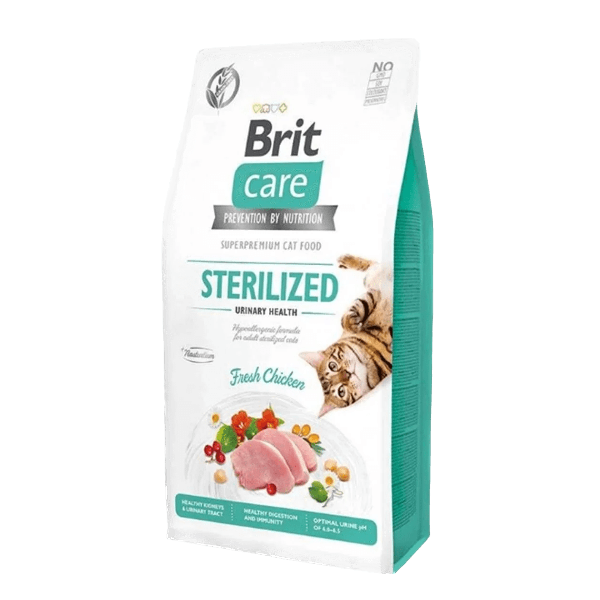 Brit Care Hypo-Allergenic Üriner Sistem Sağlığı için Tahılsız Kısırlaştırılmış Kedi Maması 2 kg