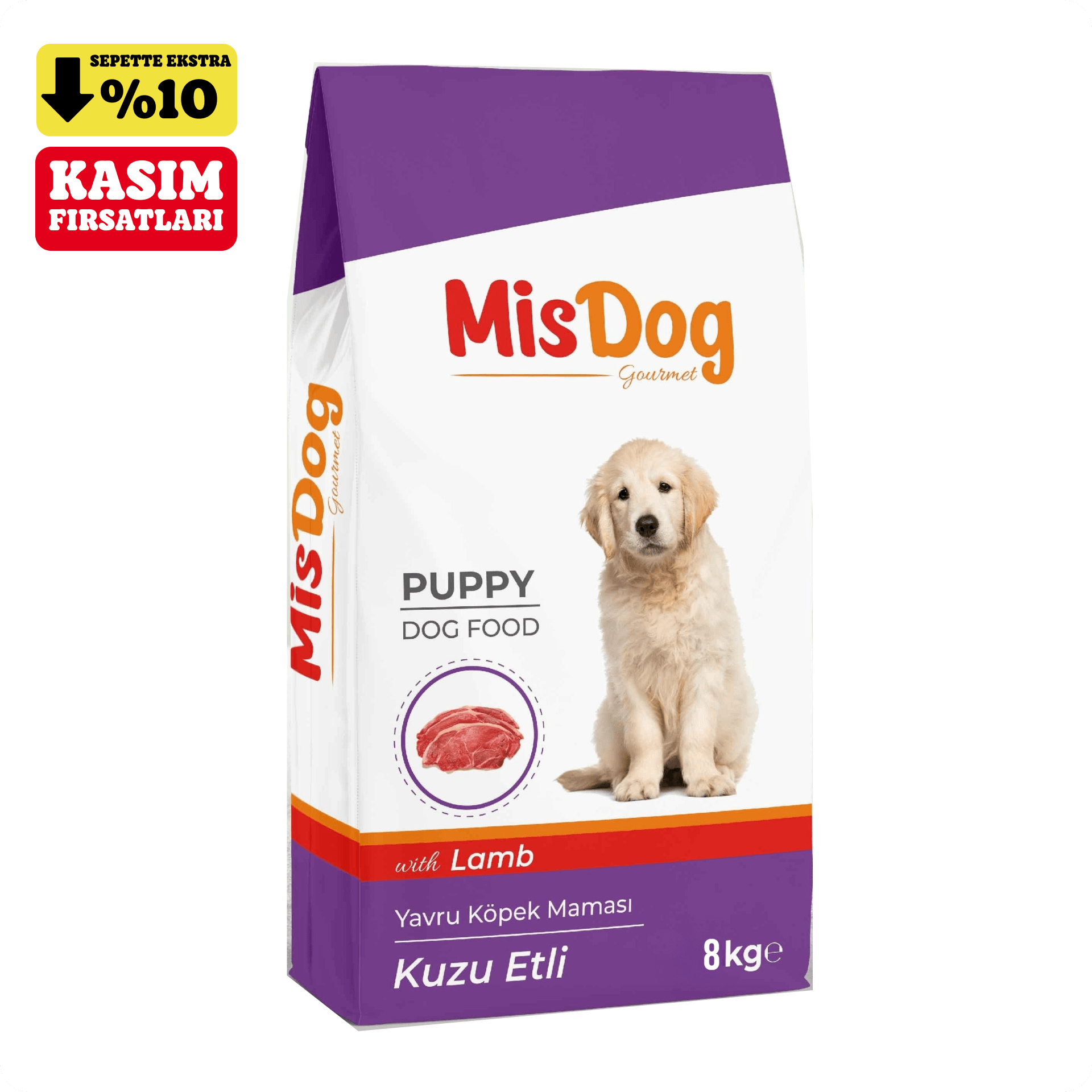 MisDog Kuzu Etli Yavru Köpek Maması 8 kg 