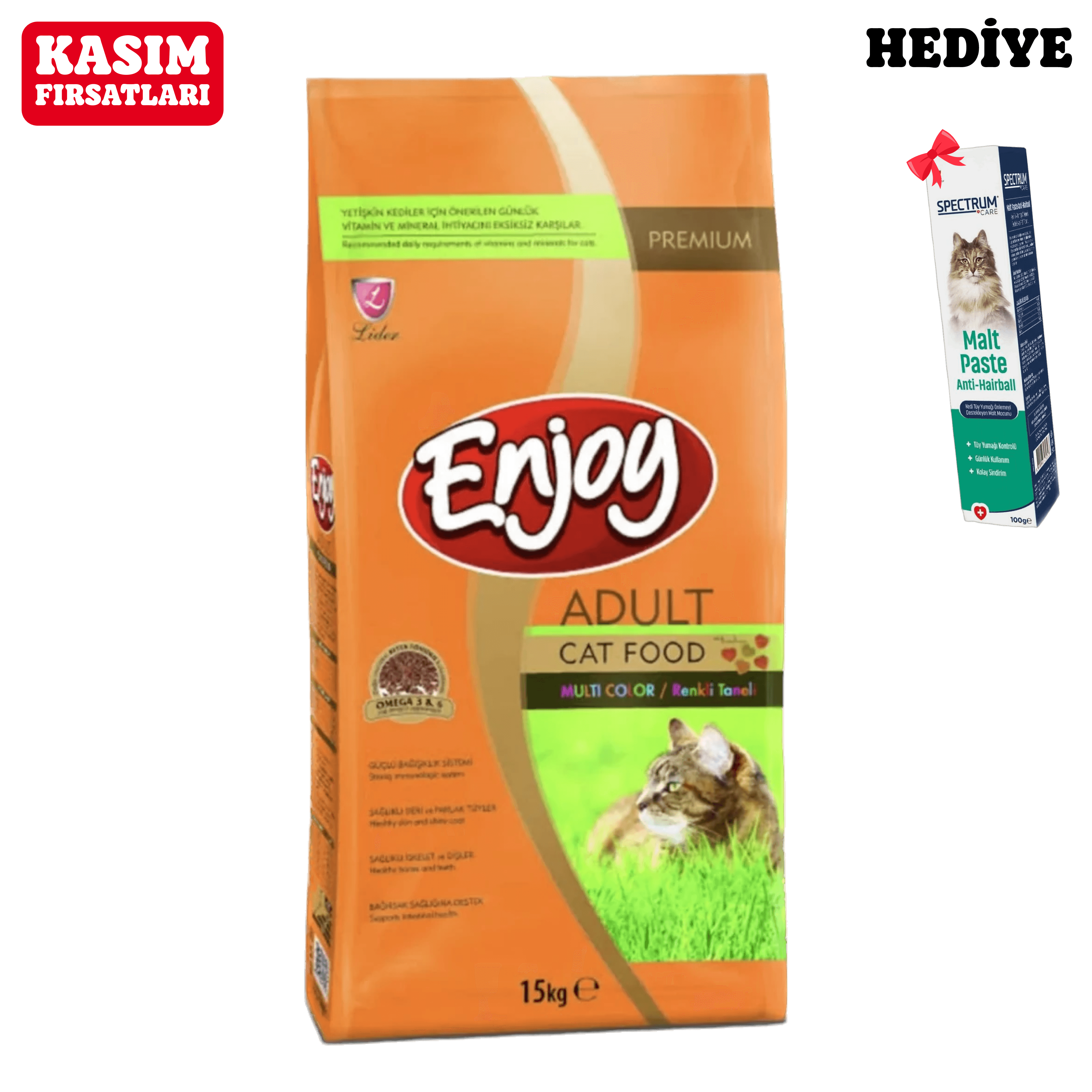 Enjoy Multi Color Tavuk Etli Yetişkin Kedi Maması 15 kg