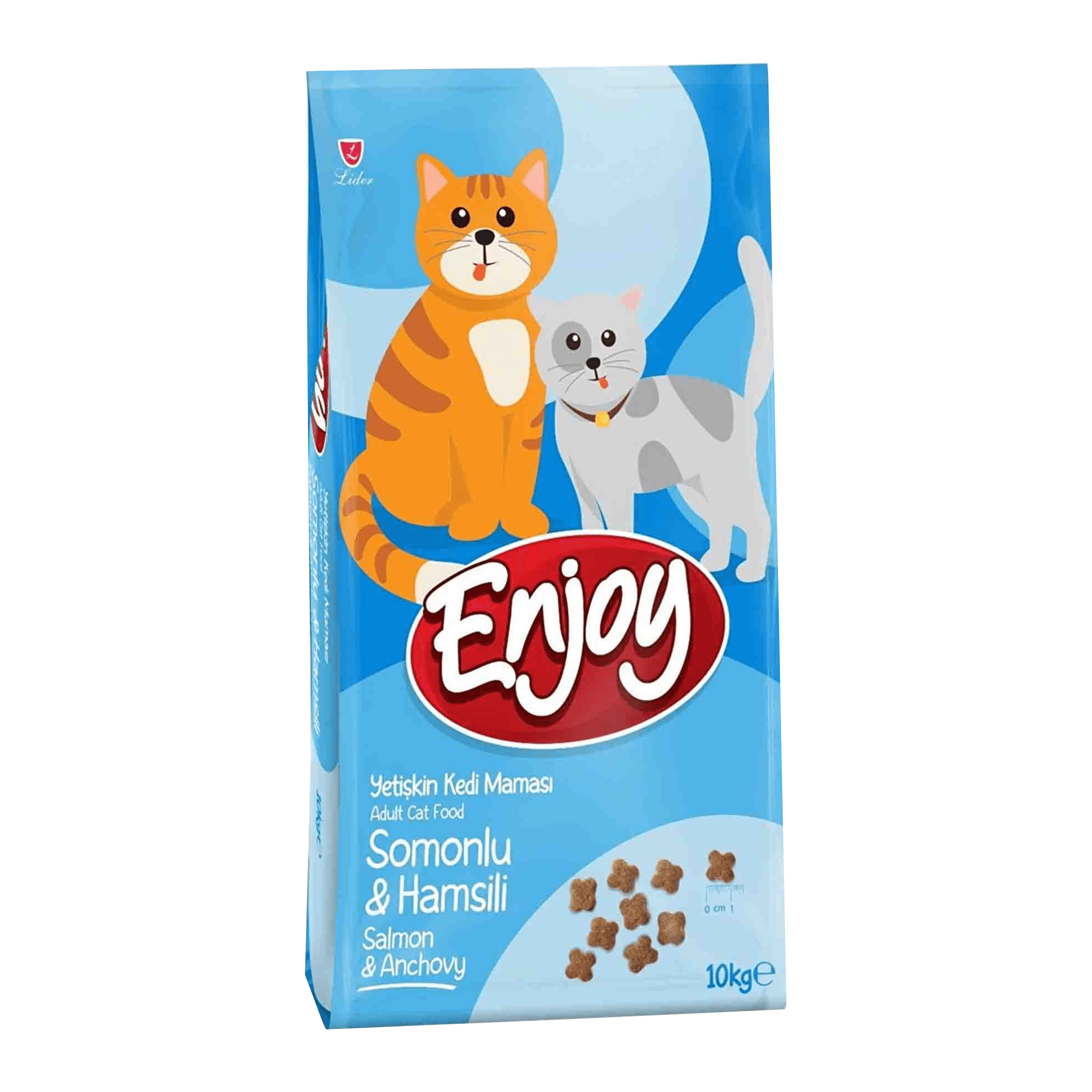 Enjoy Somonlu ve Hamsili Yetişkin Kedi Maması 10 kg