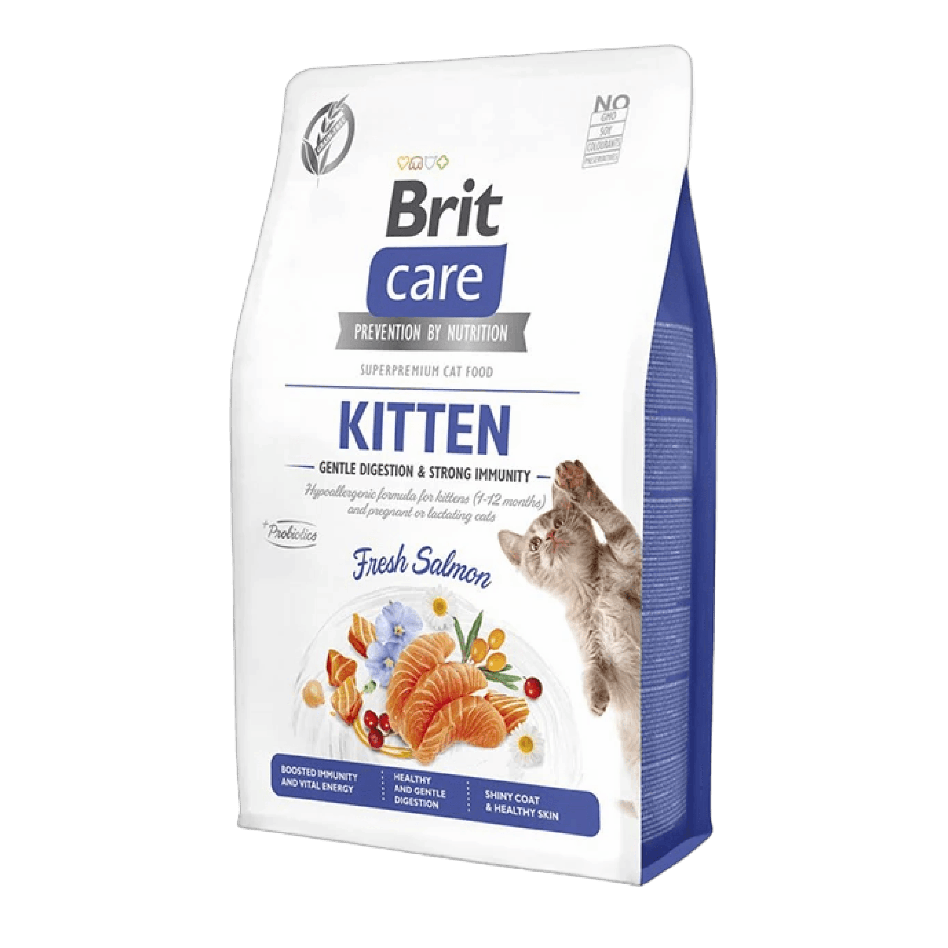 Brit Care Gentle Digestion&Strong Immunity Somonlu Tahılsız Yavru Kedi Maması 2 kg