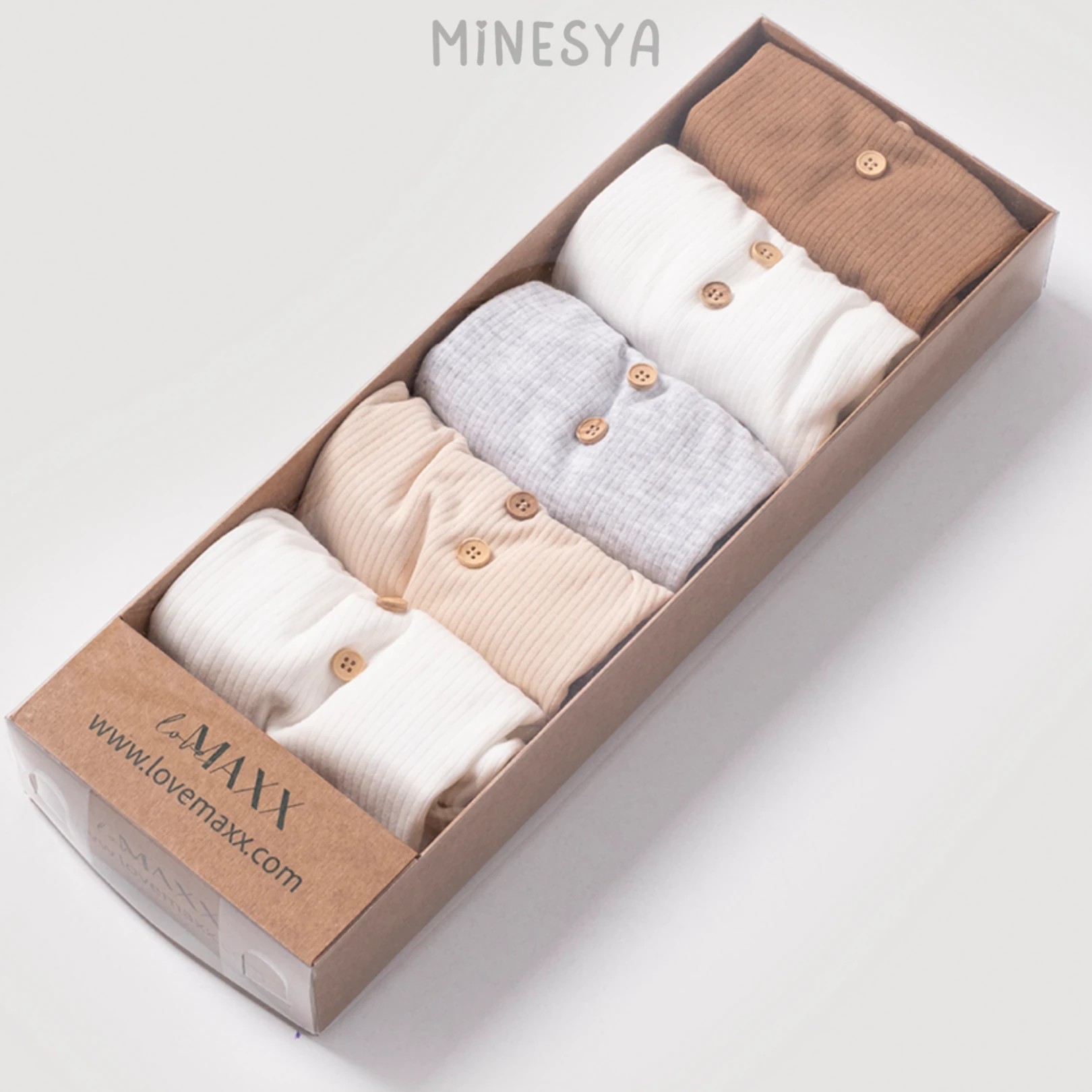 %100 Pamuklu Kaşkorse Patikli 5'li Erkek Bebek Patikli Pantolon (Kutulu)