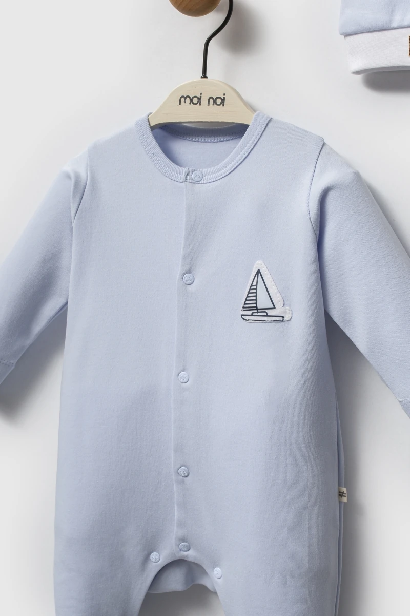 Oeko-Tex Sertifikalı Captain Desenli 3’lü Erkek Bebek Set