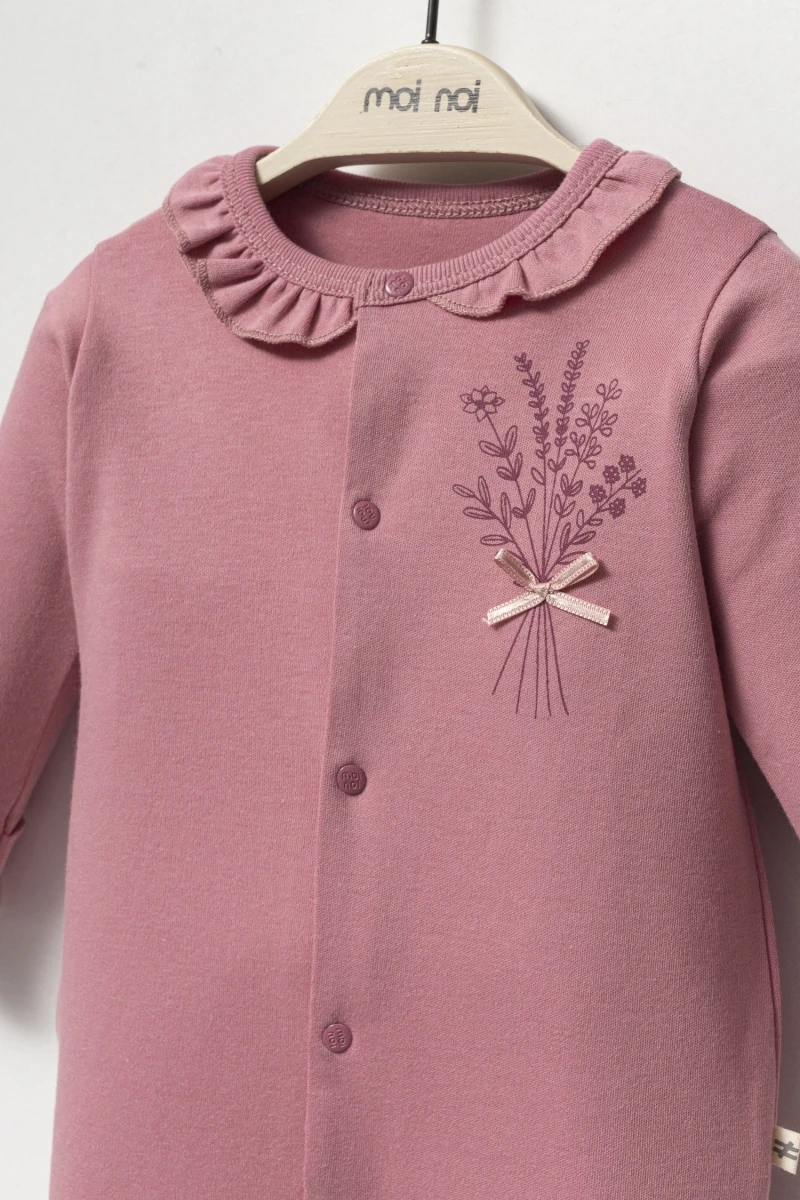 Oeko-Tex Sertifikalı 10’lu Çiçek Desenli Yenidoğan Kız Bebek Hastane Çıkışı Seti – Kendinden Eldivenli & Nefes Alabilen Pamuklu