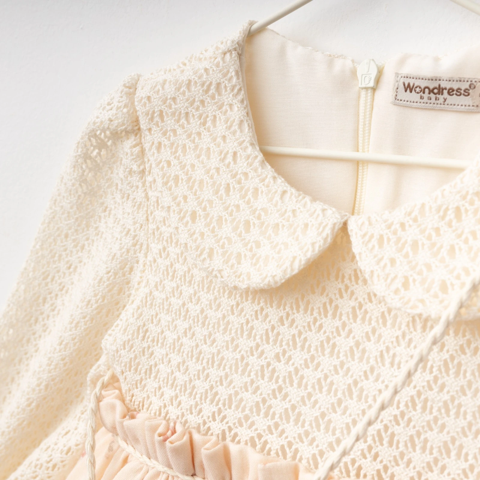 Vintage Dantel Yakalı Müslin Etekli Aksesuar Çantalı Yazlık Kız Bebek Elbisesi