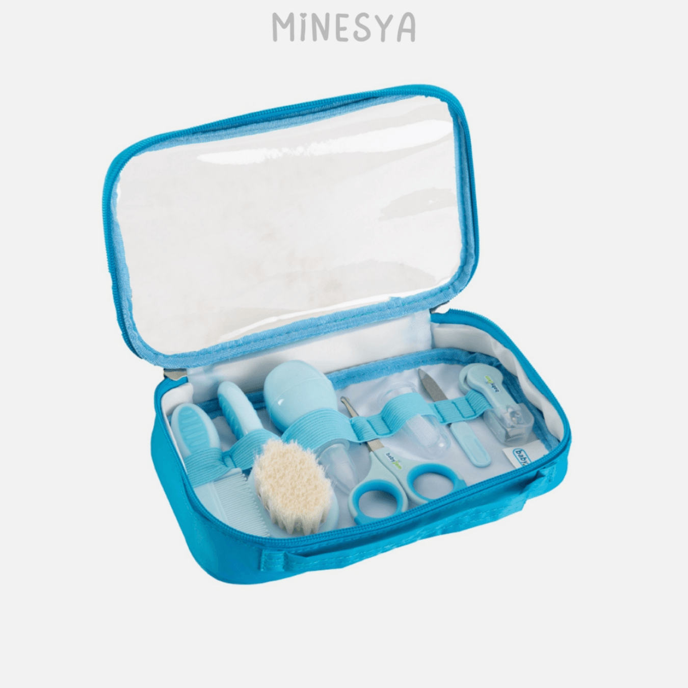 Bebek Bakım Seti – 7 Parça Taşıma Çantalı (Tırnak Makaslı Set) - Mavi