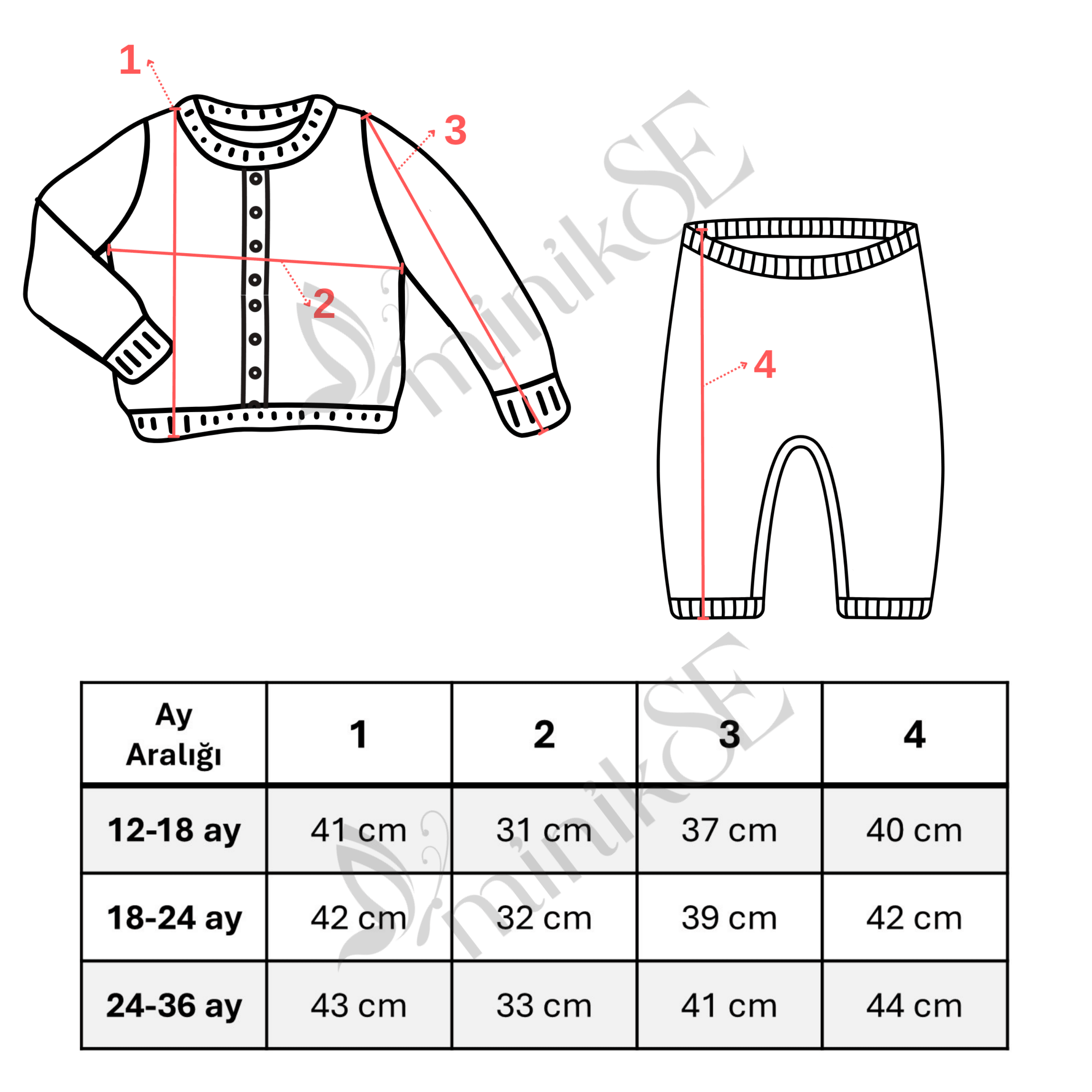 PATİQUE Kiremit Dokulu Organik Pamuk Triko Unisex İkili Takım