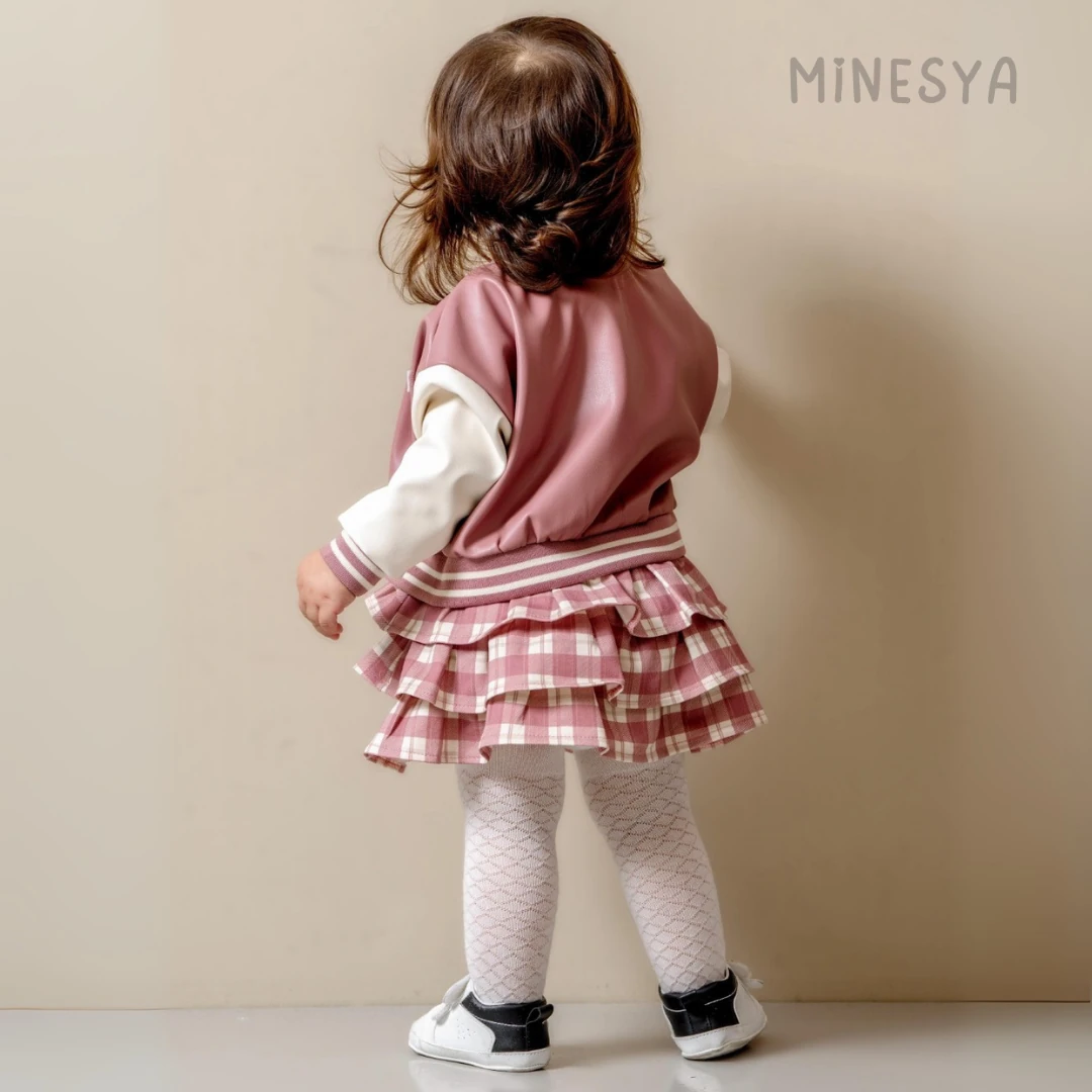 Oeko-Tex Sertifikalı Kız Bebek 3’lü Kolej Tarzı Takım (Kolye ve Külotlu Çorap Hediyeli)