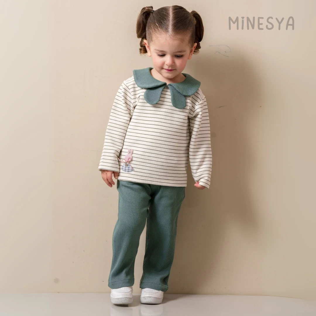 Oeko-Tex Sertifikalı Rahar Kalıp Kız Bebek 2’li Takım - Mint