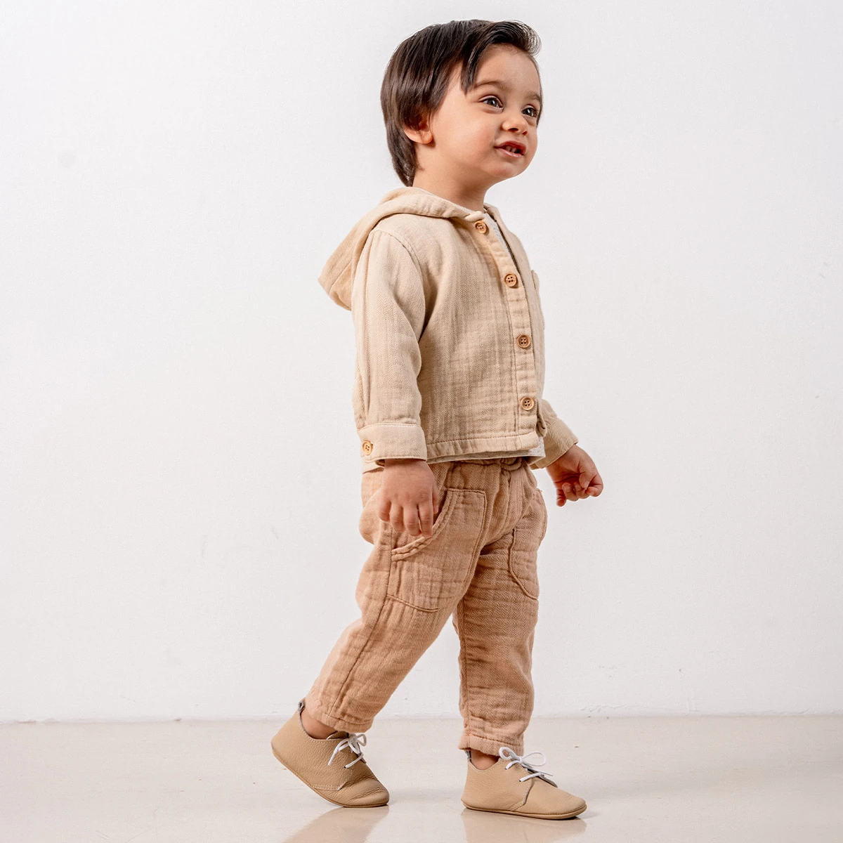 Müslin Üçlü Erkek Bebek Takım