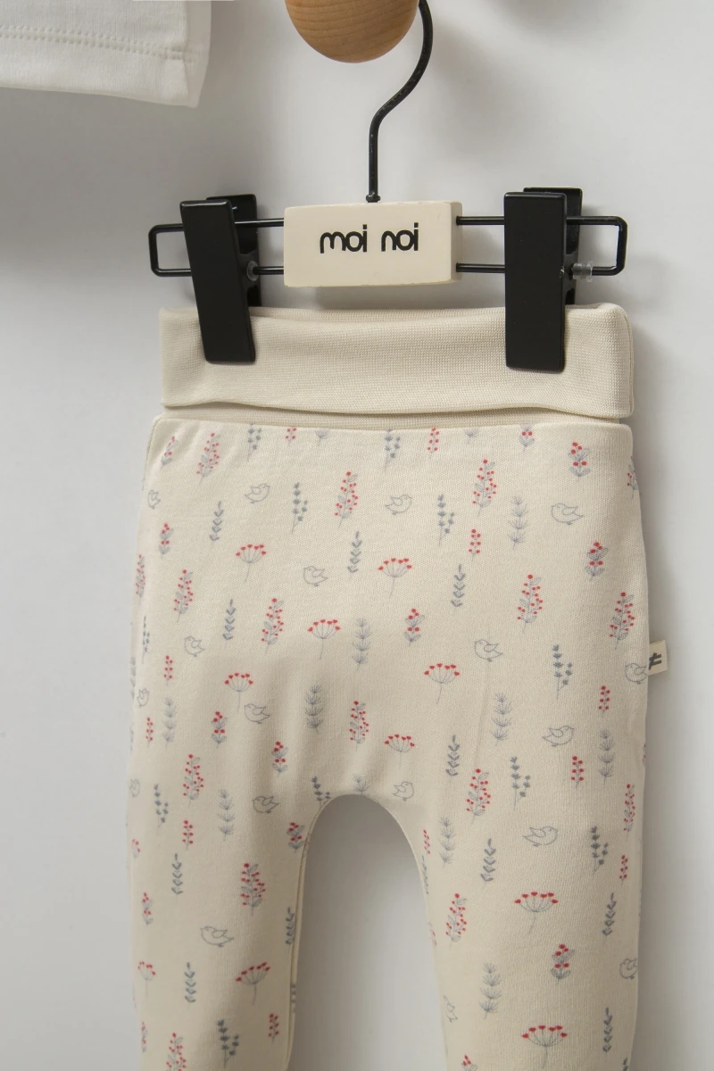 Oeko-Tex Sertifikalı Kokina Desenli 5’li Organik Bebek Seti