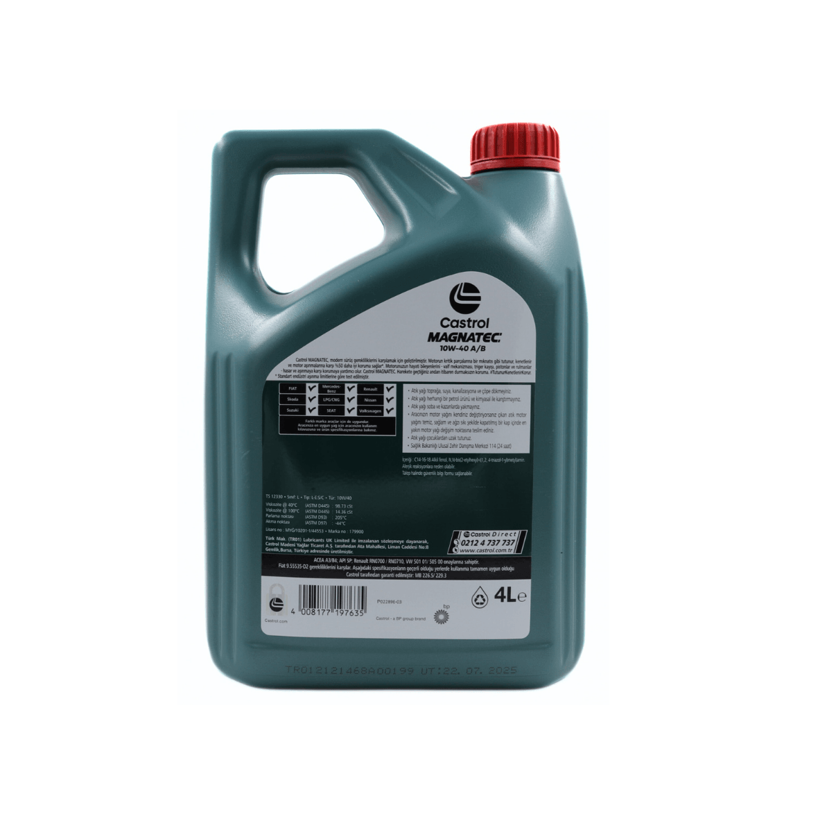 MOTOR YAĞI 4L 10W40 MAGNATEC CASTROL