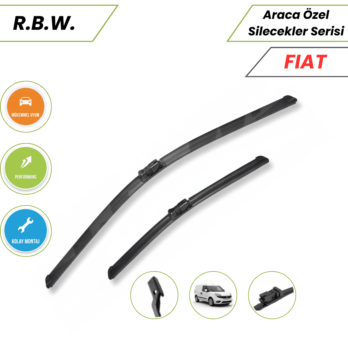 Silecek Seti (600mm - 400mm) FIAT Doblo 3 2010- / OPEL Combo D 2012-