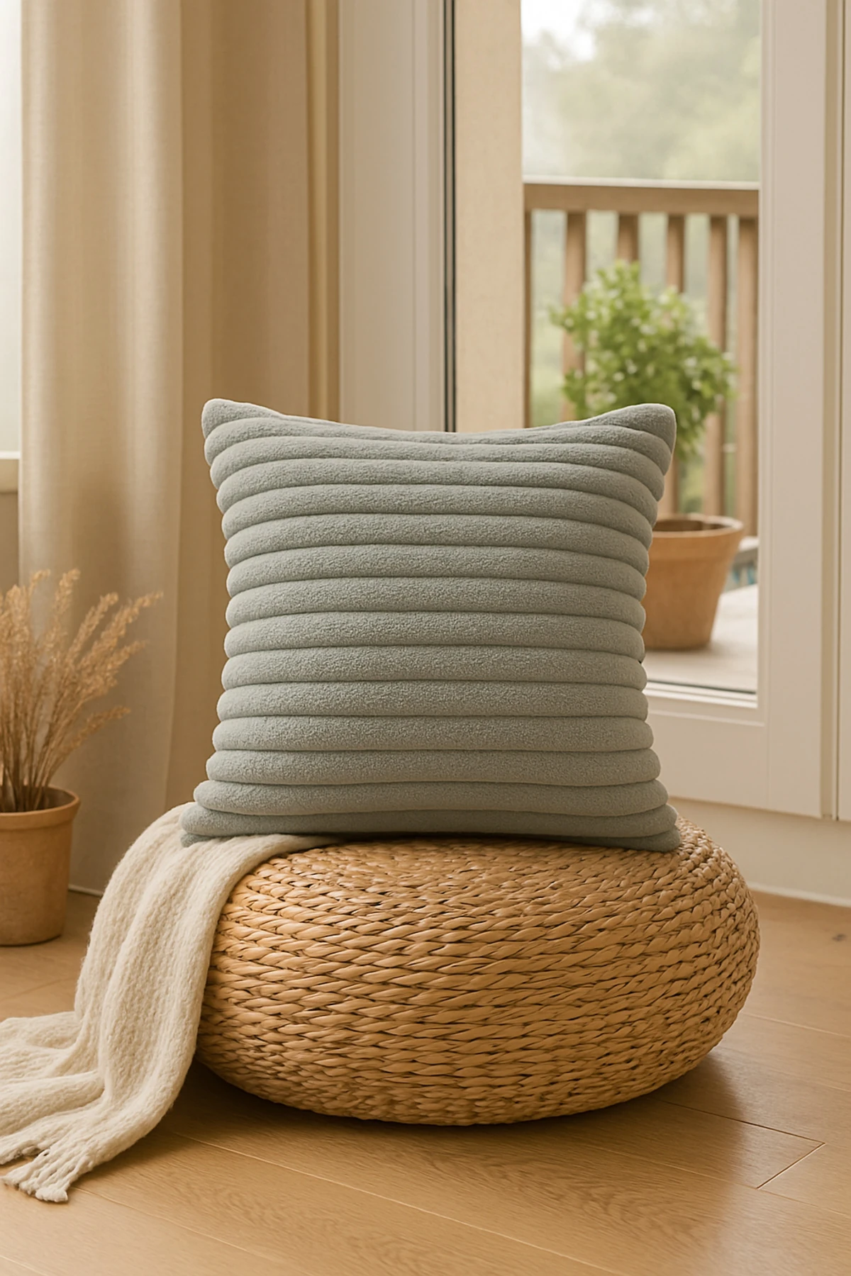 Elegance Su Yeşili Kırlent Kılıfı