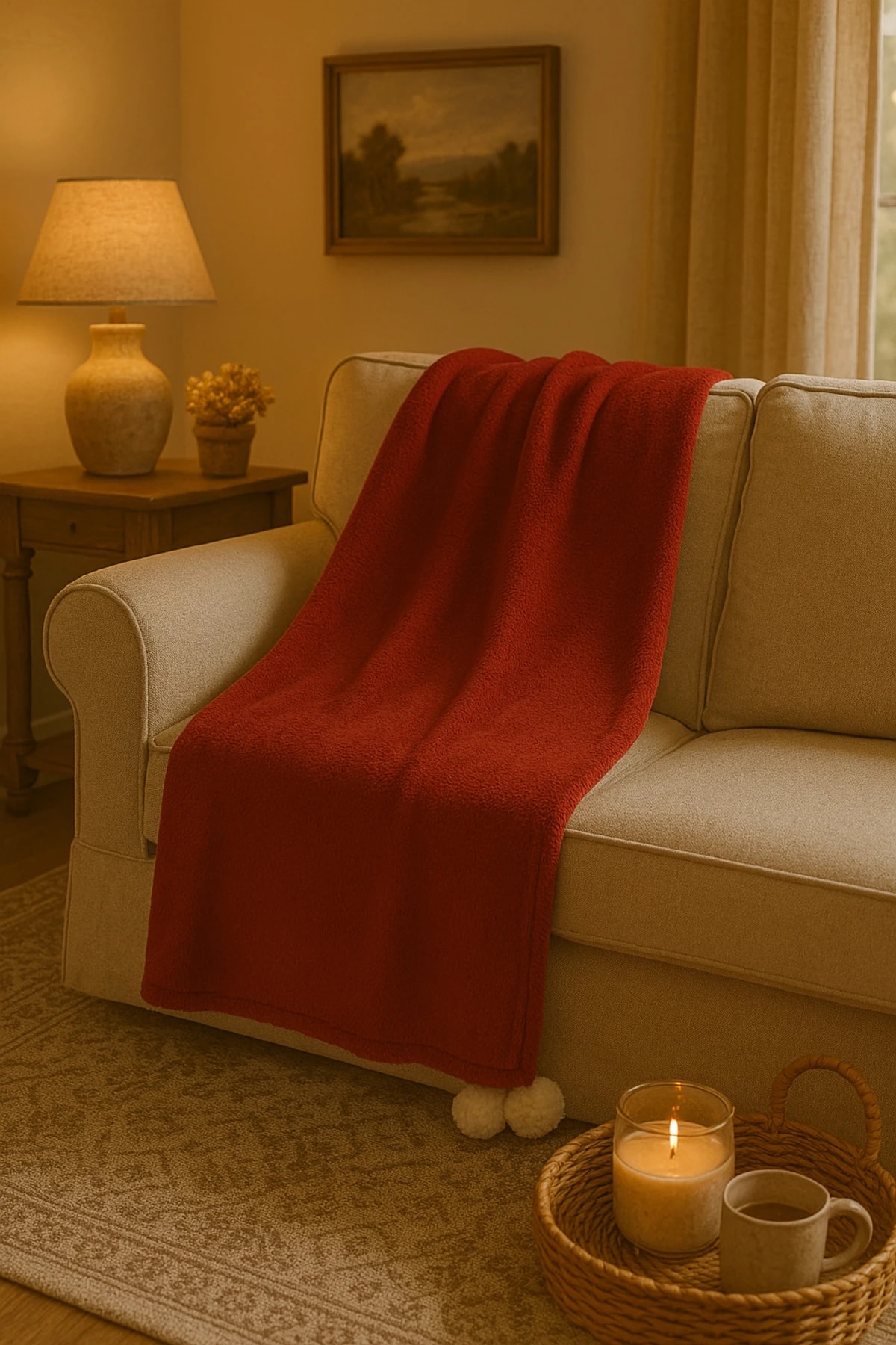 Elegance Comfort Ponponlu Battaniye main variant image