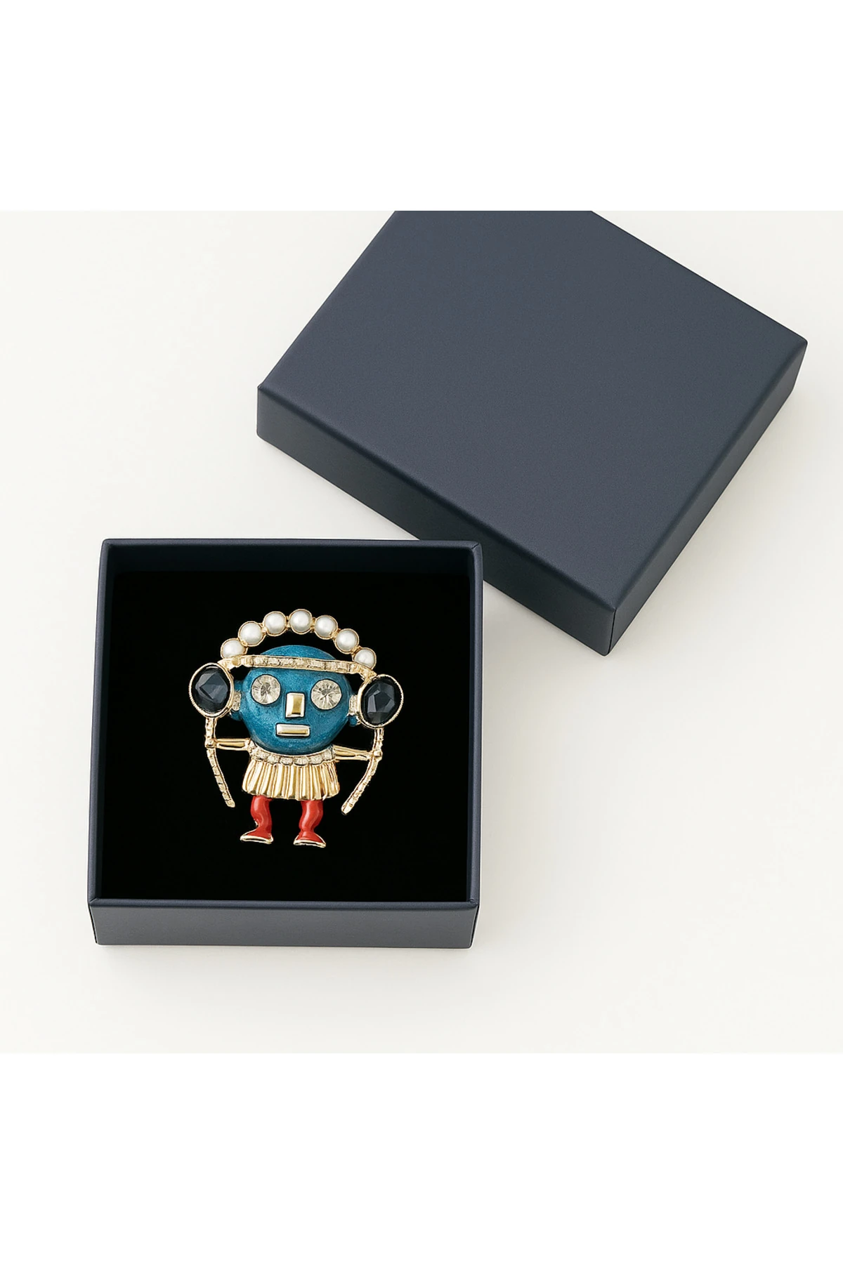 Zarif Kraliçe Renkli Taşlı Broş 