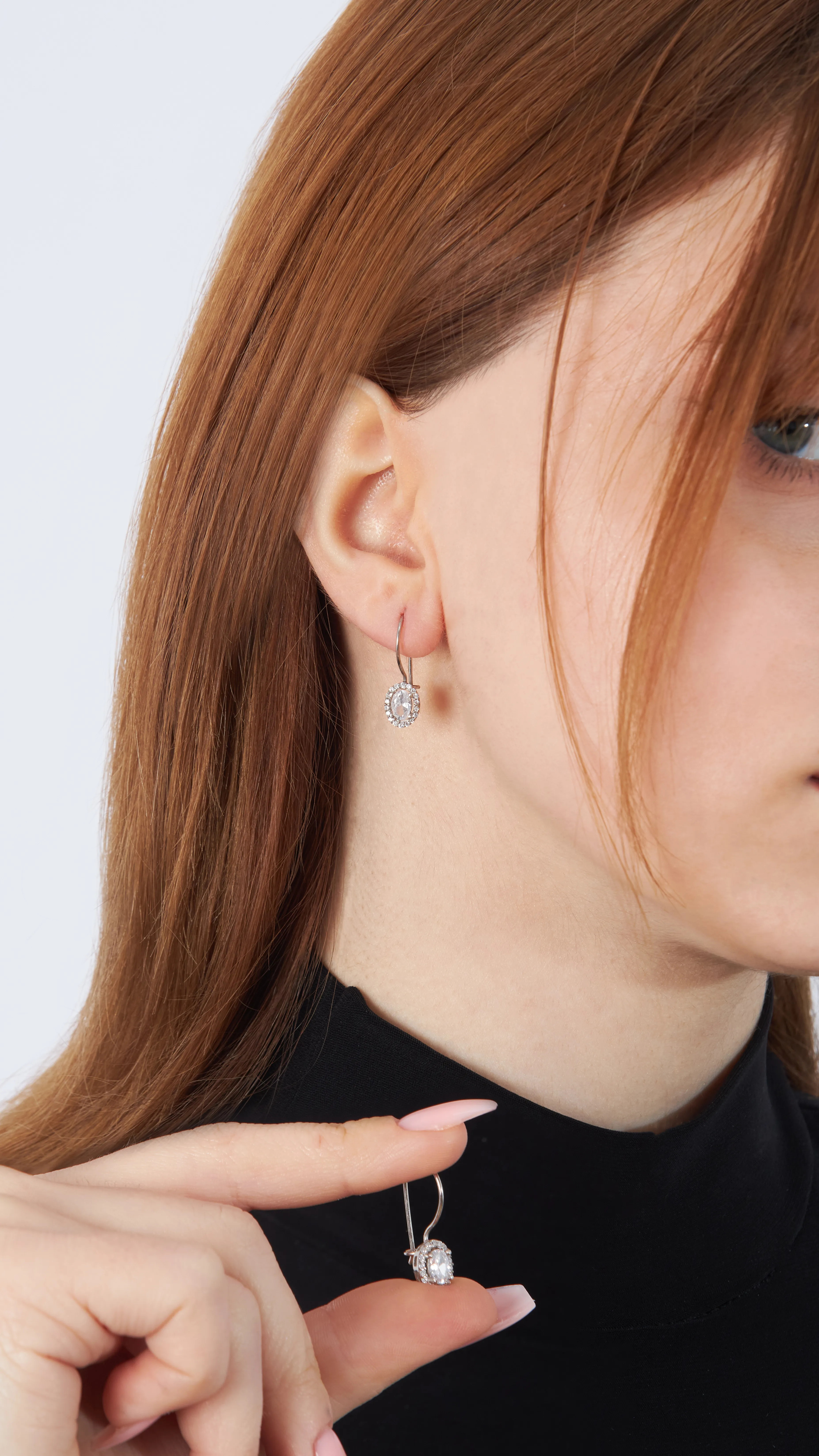 OVAL TAŞLI SİLVER TEL KÜPE