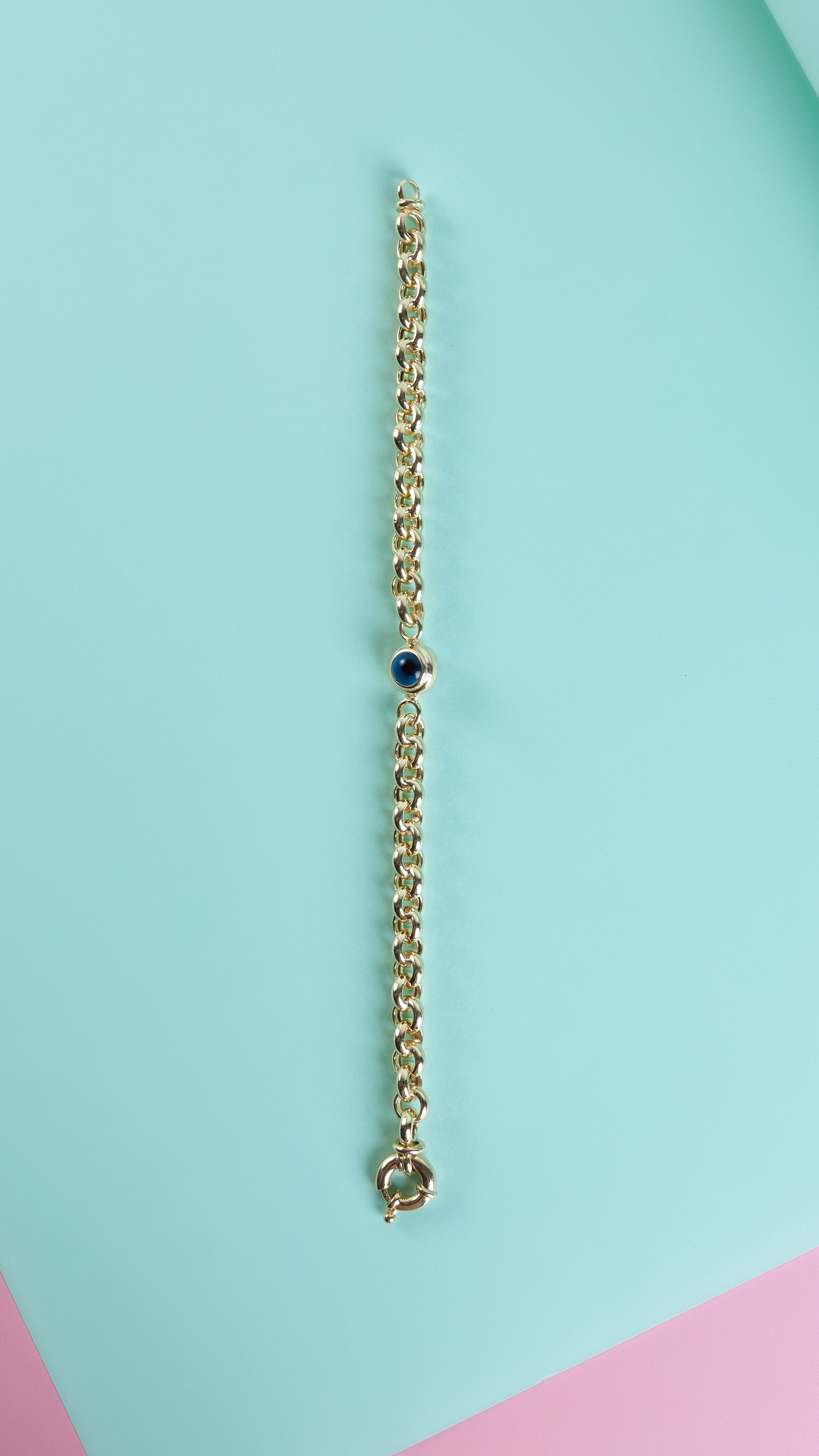 TEK NAZAR BONCUKLU ZİNCİR BİLEKLİK