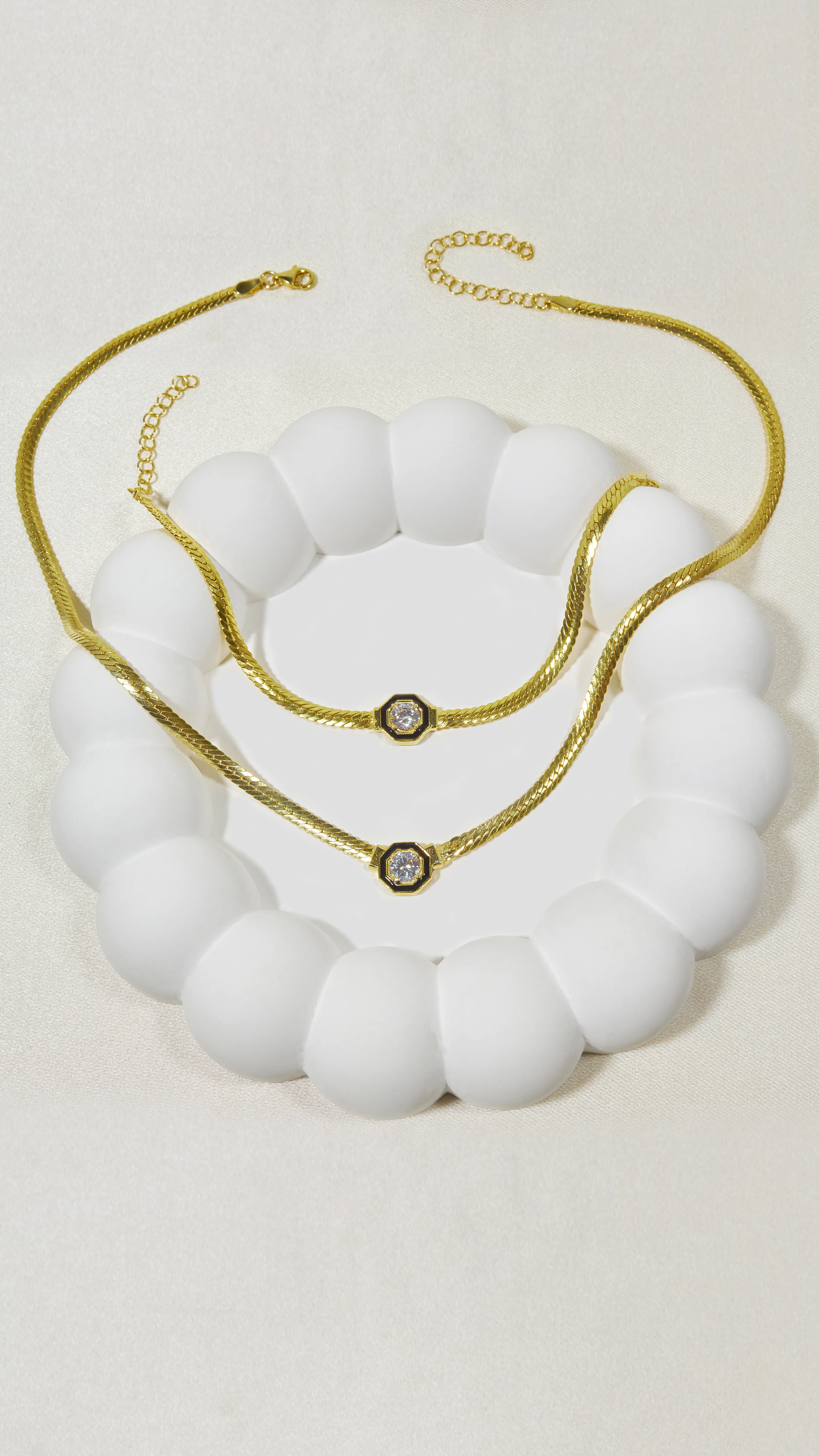 İTALYAN ZİNCİR TAŞLI SET