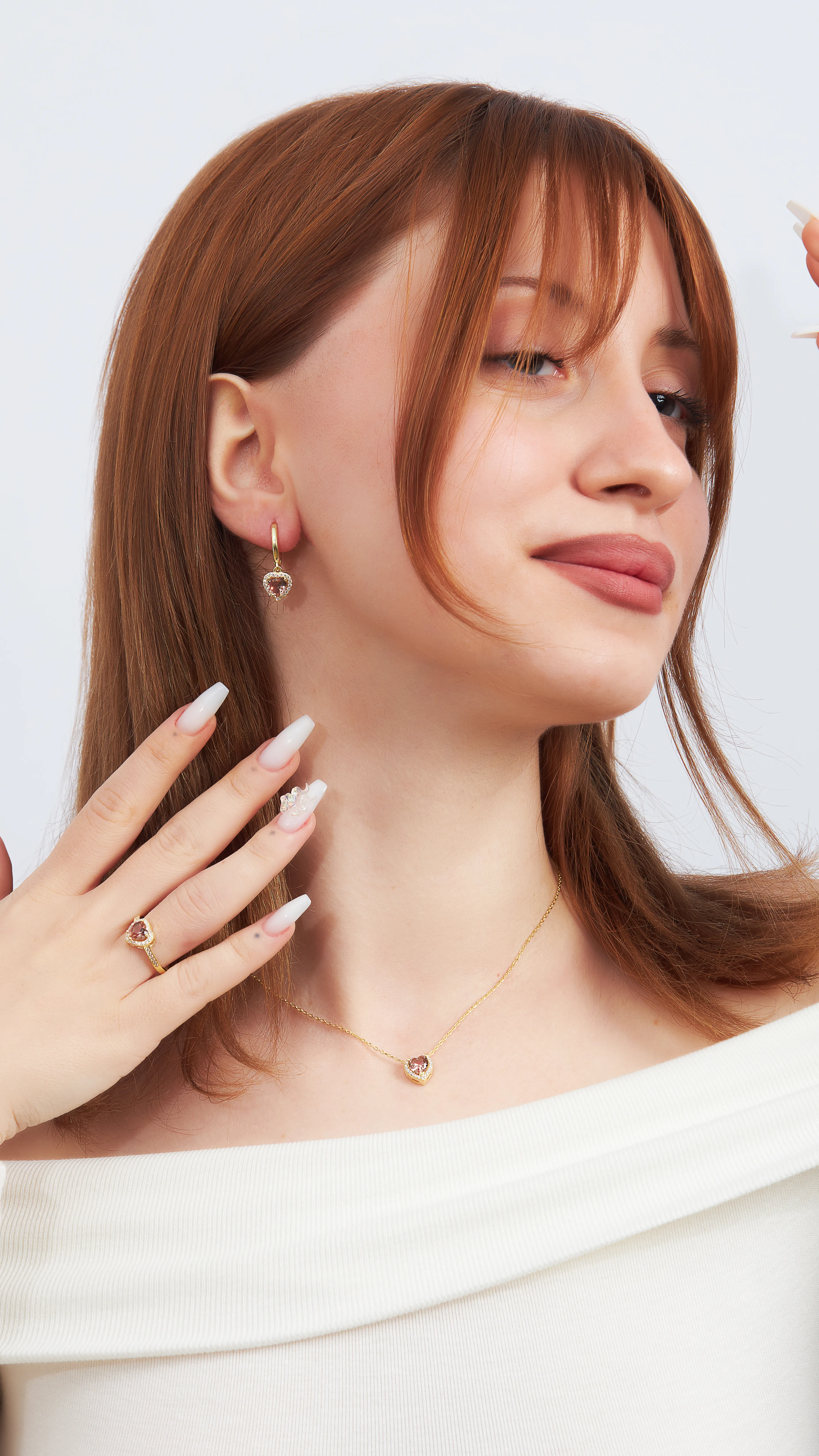 KALP TAŞLI GOLD SET