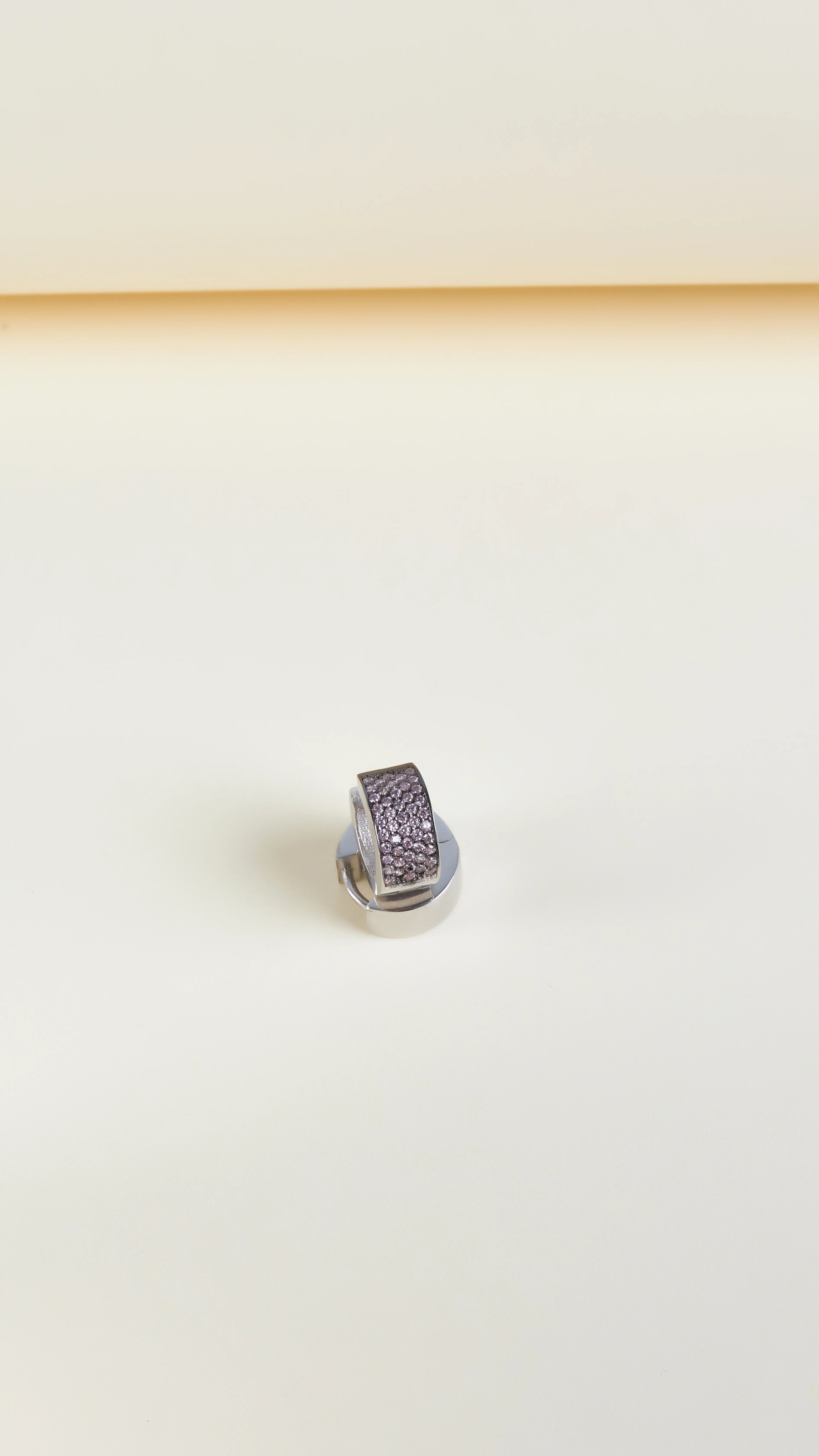 13 MM TOZ PEMBE ZİRKON TAŞLI HALKA KÜPE