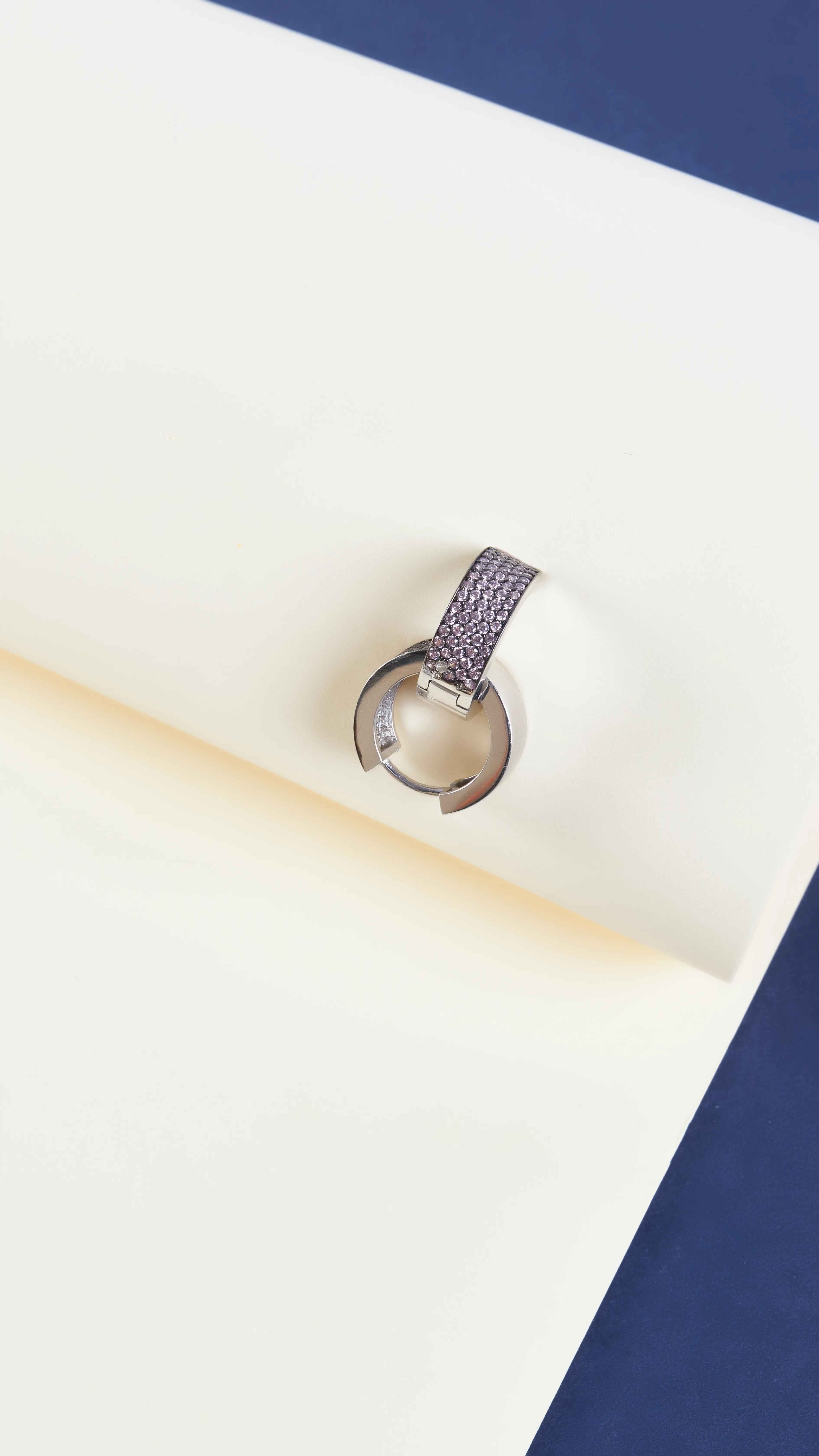 16 MM TOZ PEMBE ZİRKON TAŞLI HALKA KÜPE