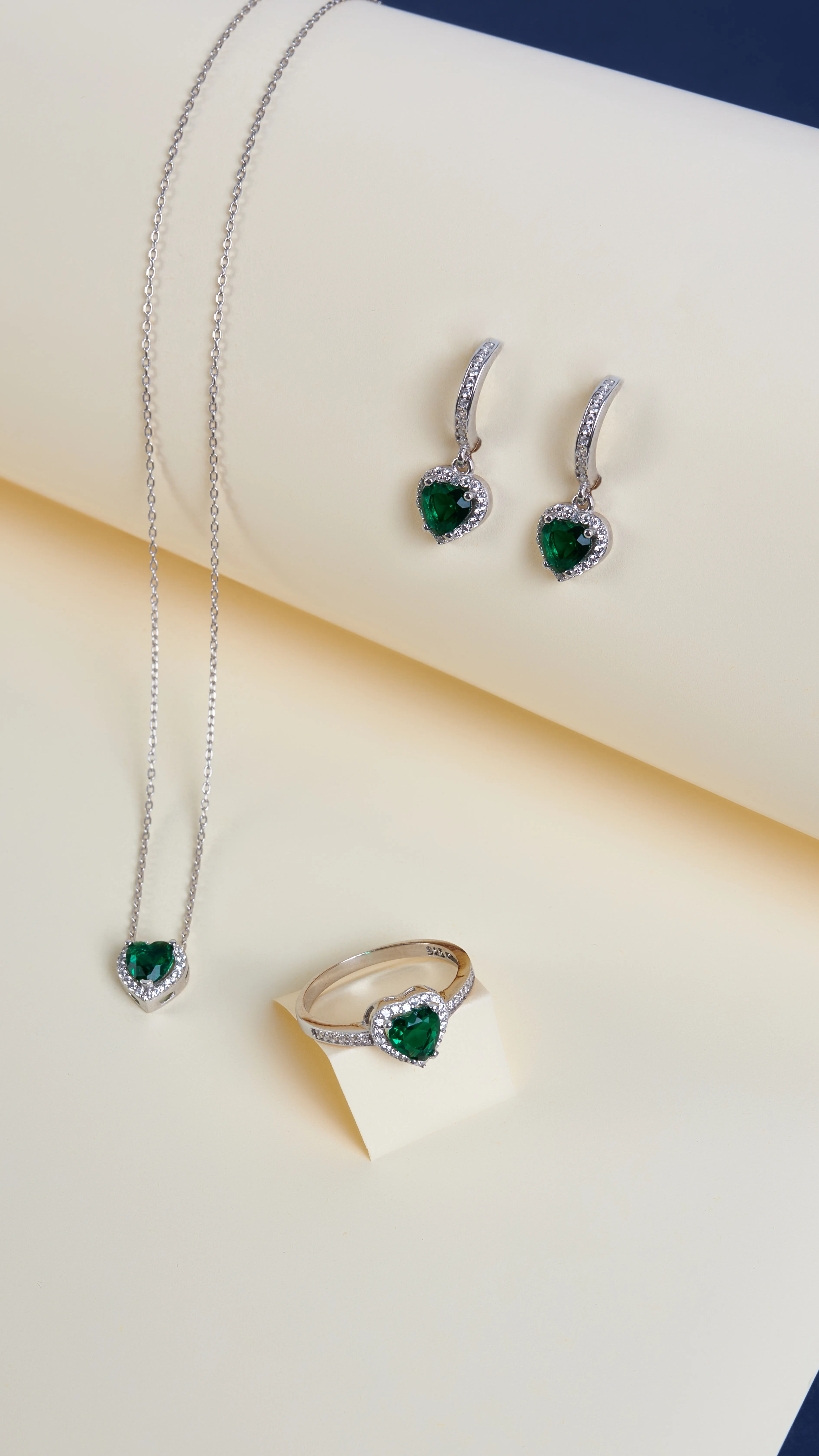 KALP TAŞLI SİLVER SET