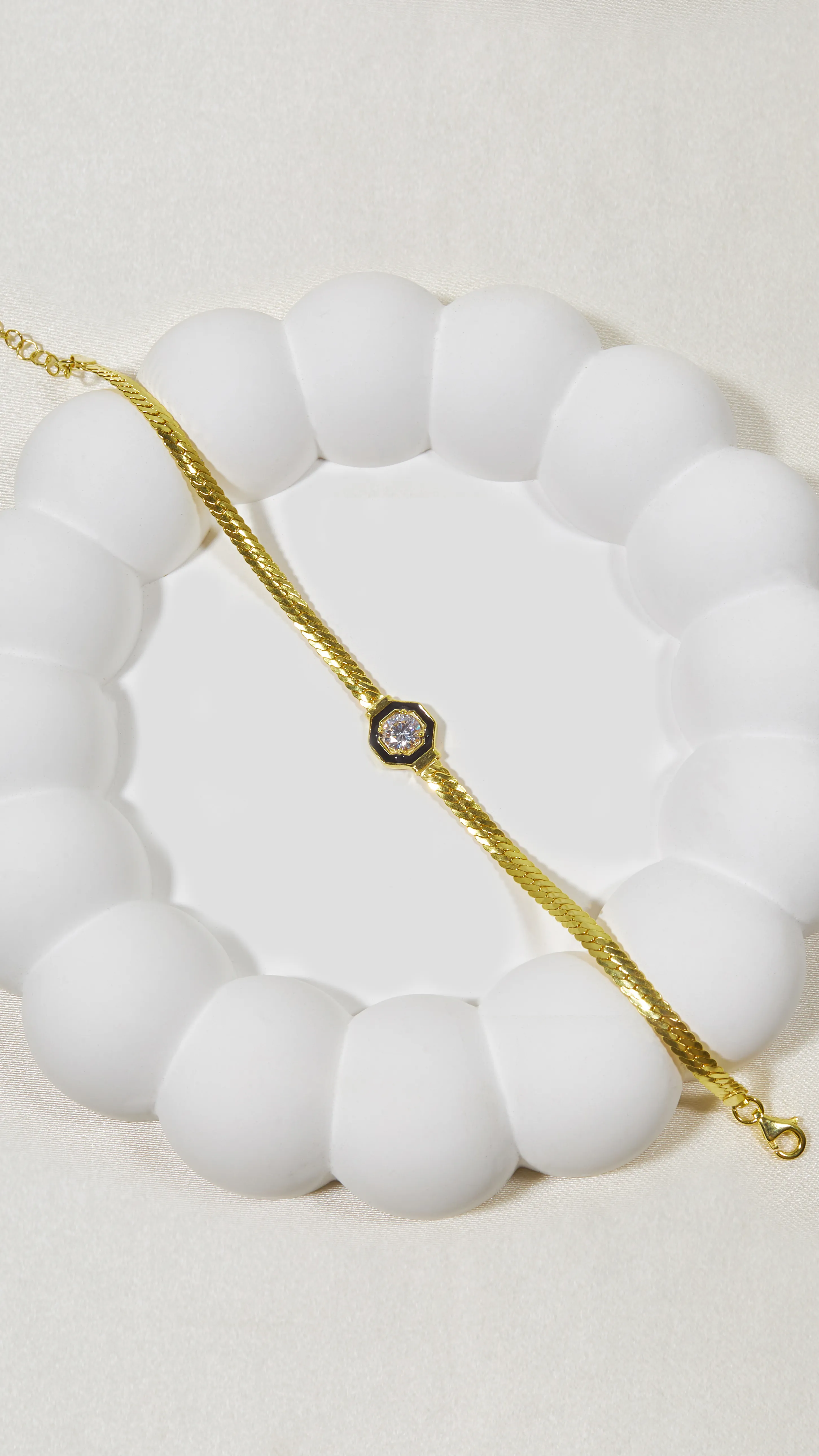 İTALYAN ZİNCİR TAŞLI BİLEKLİK