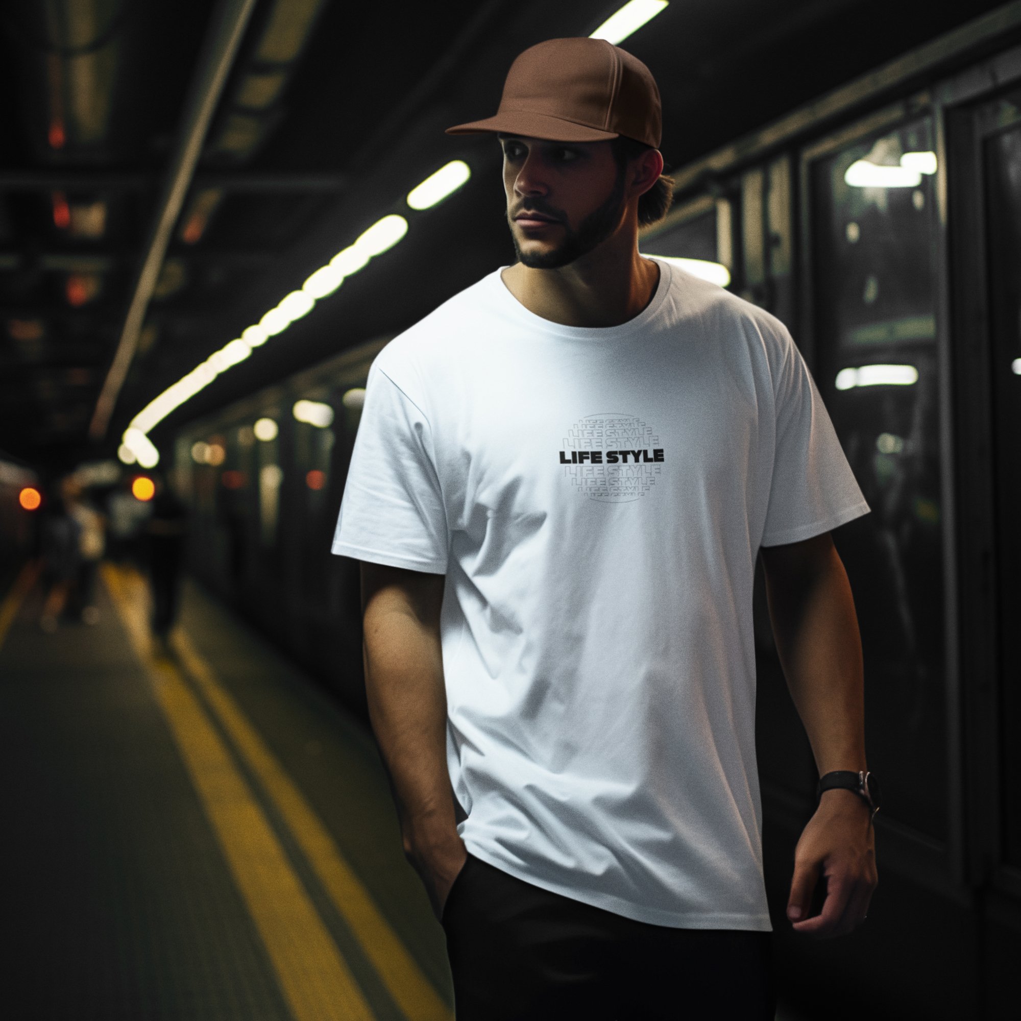 Lifestyle %100 Pamuk Erkek T-shirt