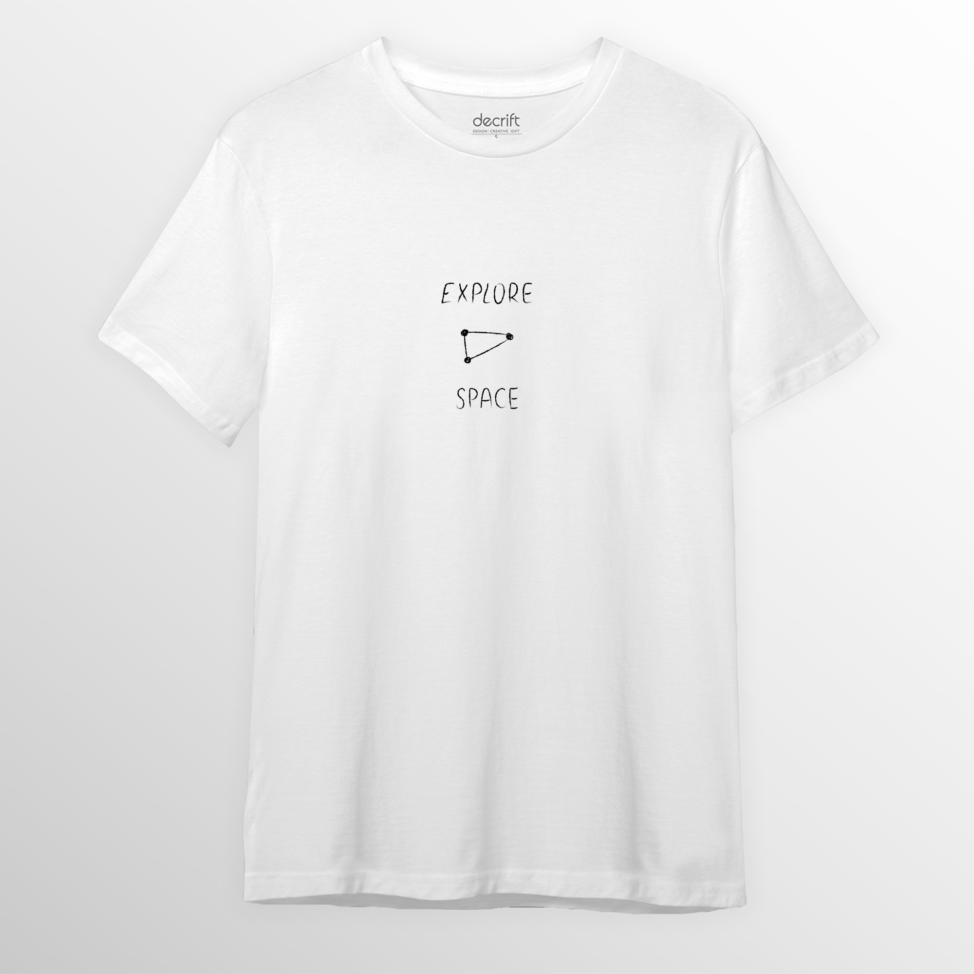 Explore Space %100 Pamuk Erkek T-shirt