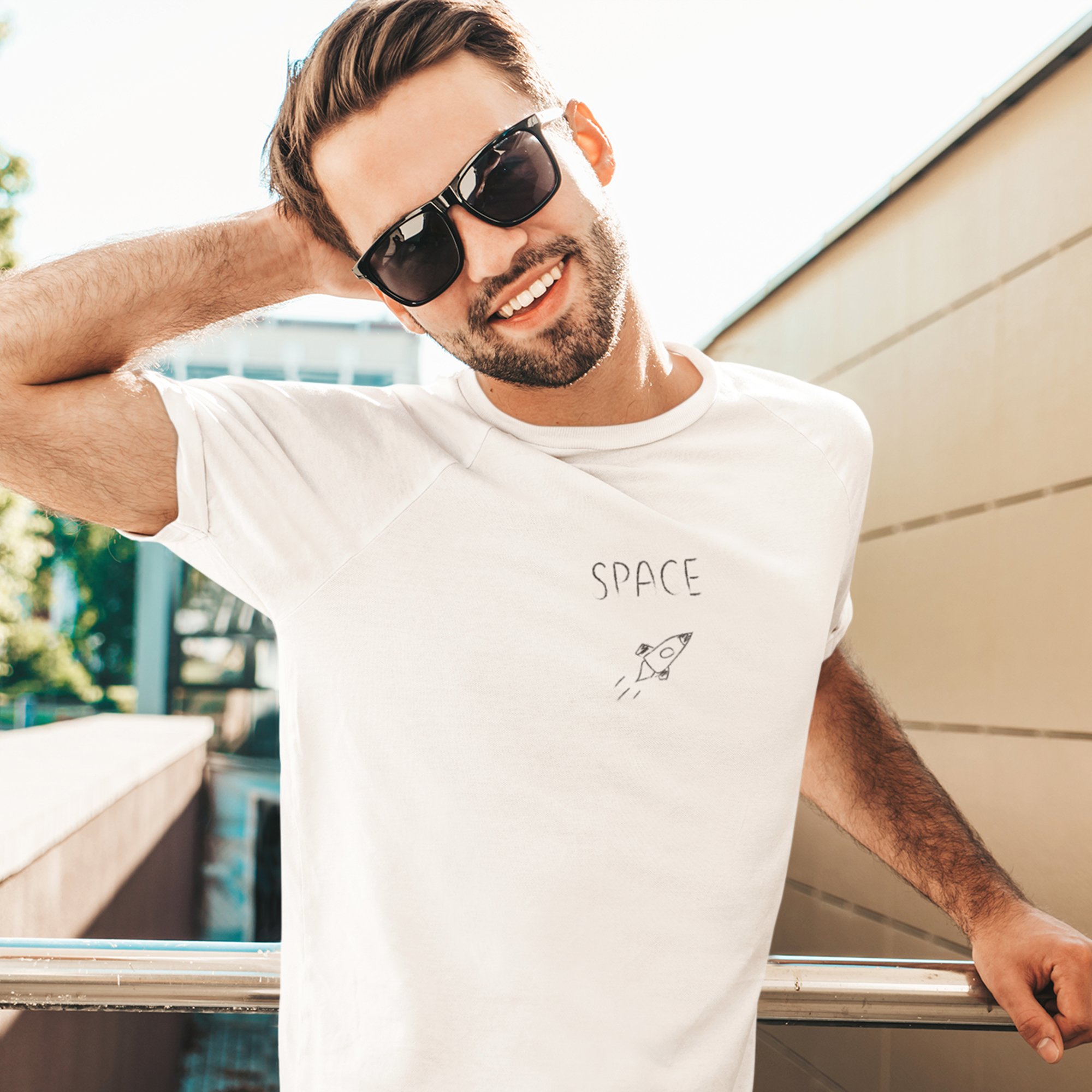 Space %100 Pamuk Erkek T-shirt