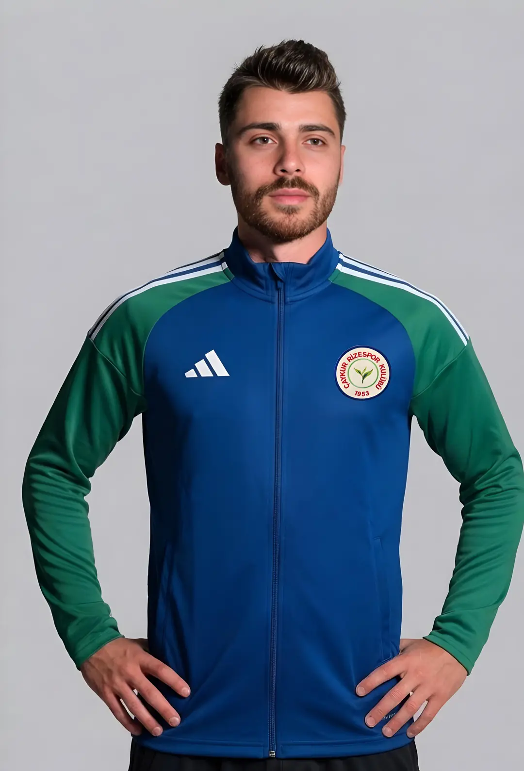 ADİDAS YEŞİL MAVİ TAM FERMUARLI ÜST