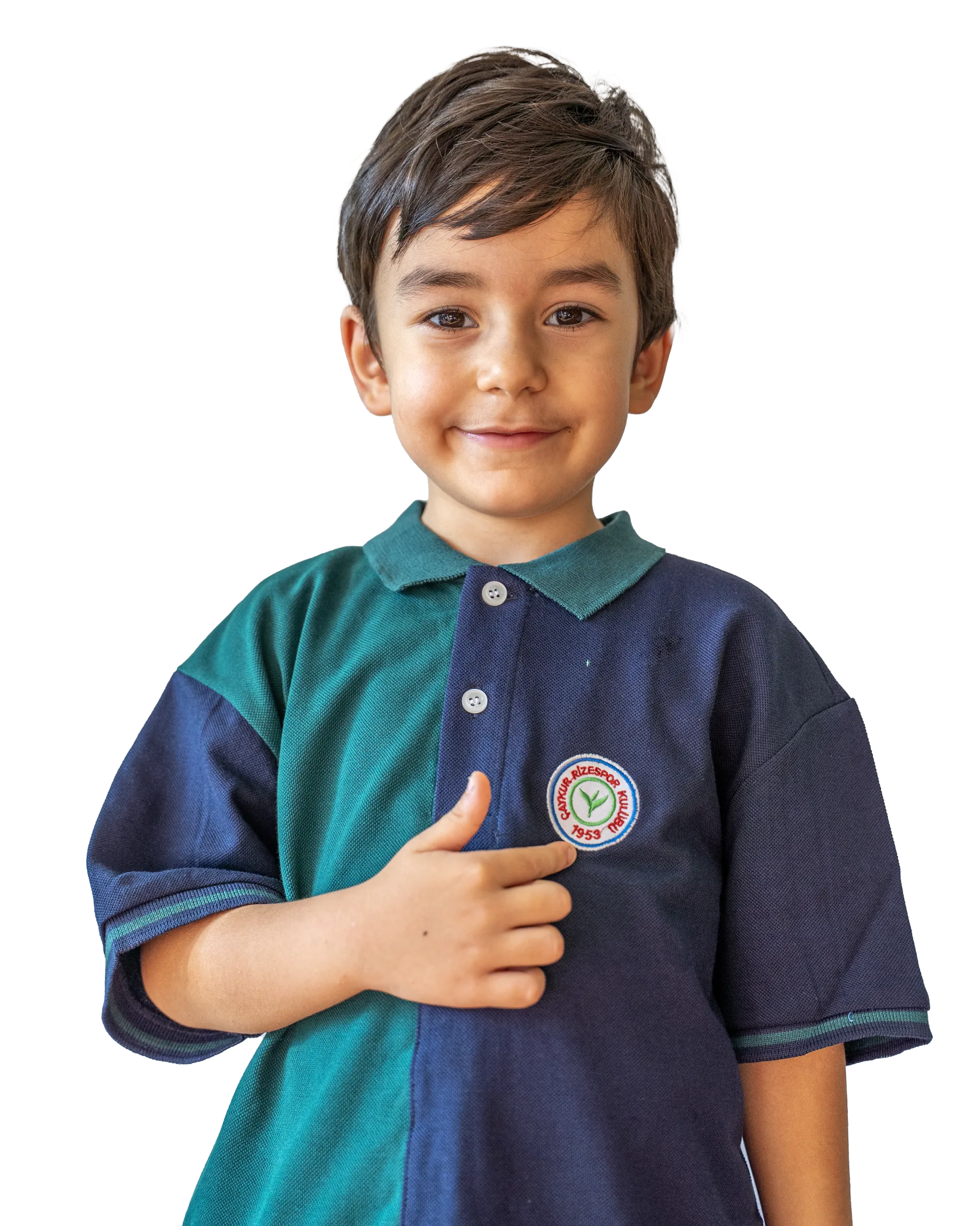 İKİ RENKLİ POLO YAKA ÇOCUK TİŞÖRT