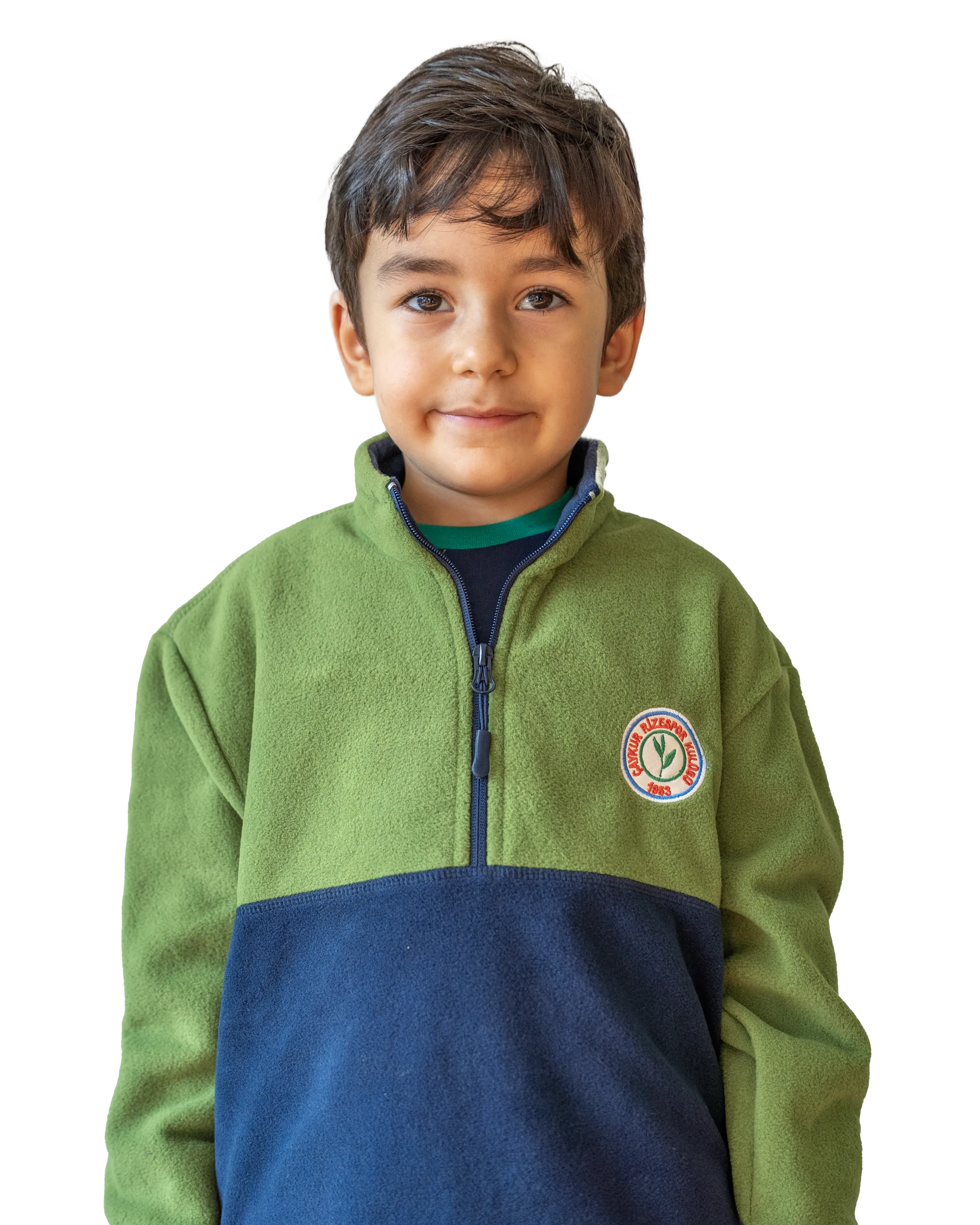 YEŞİL LACİVERT YARIM FERMUAR POLAR