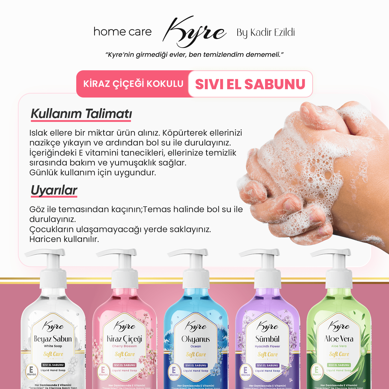 Kiraz Çiçeği Sıvı Sabun (E VİTAMİNİ TANECİKLİ)